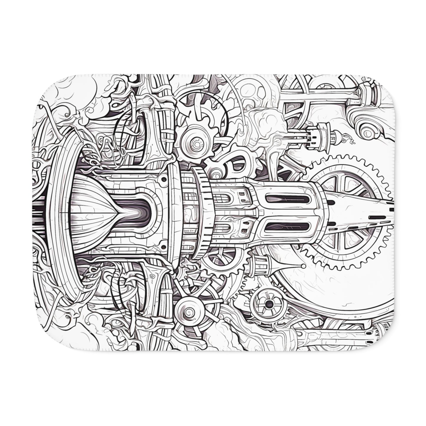 Blanket Coloring Kit with 10 Fabric Markers - Steampunk Towers