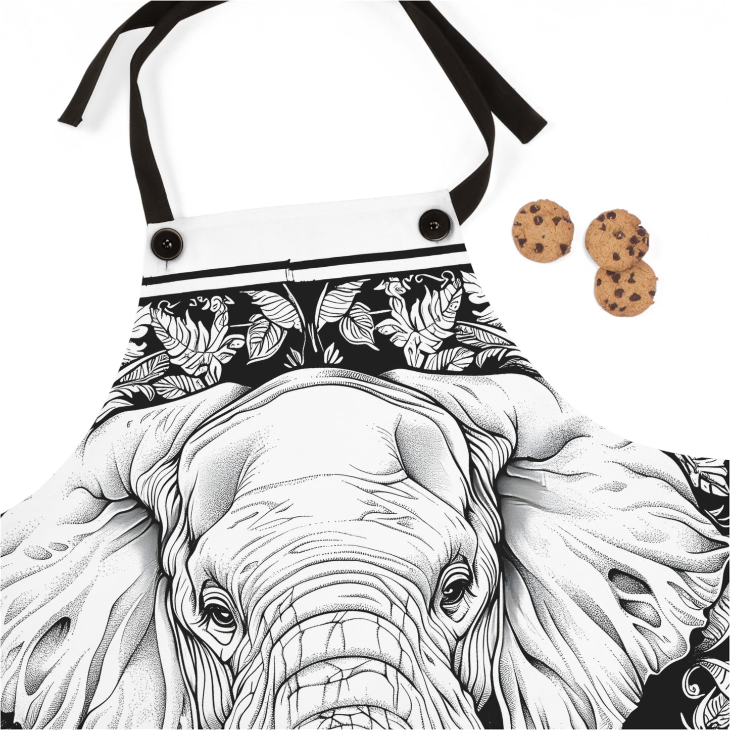 Apron Coloring Kit with 10 Fabric Markers - Elephant