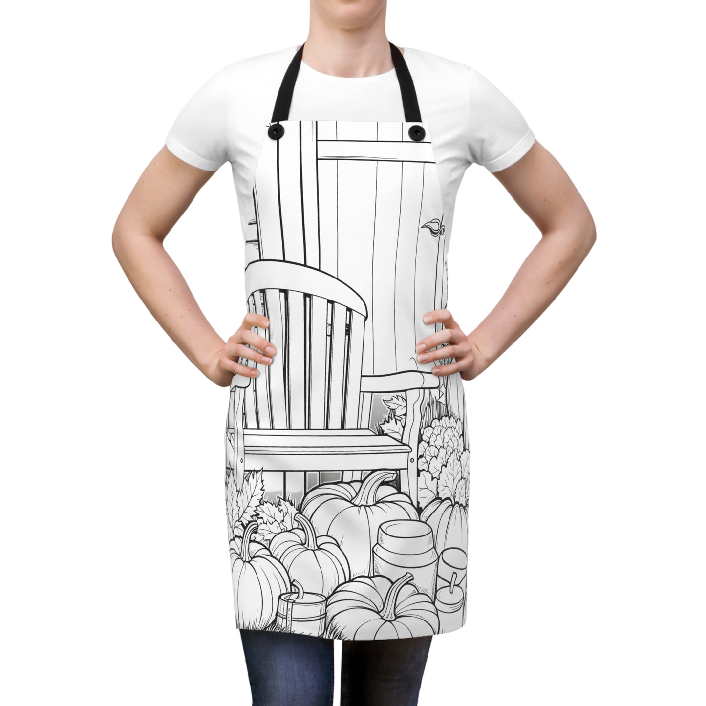 Apron Coloring Kit with 10 Fabric Markers - Pumpkin Patch