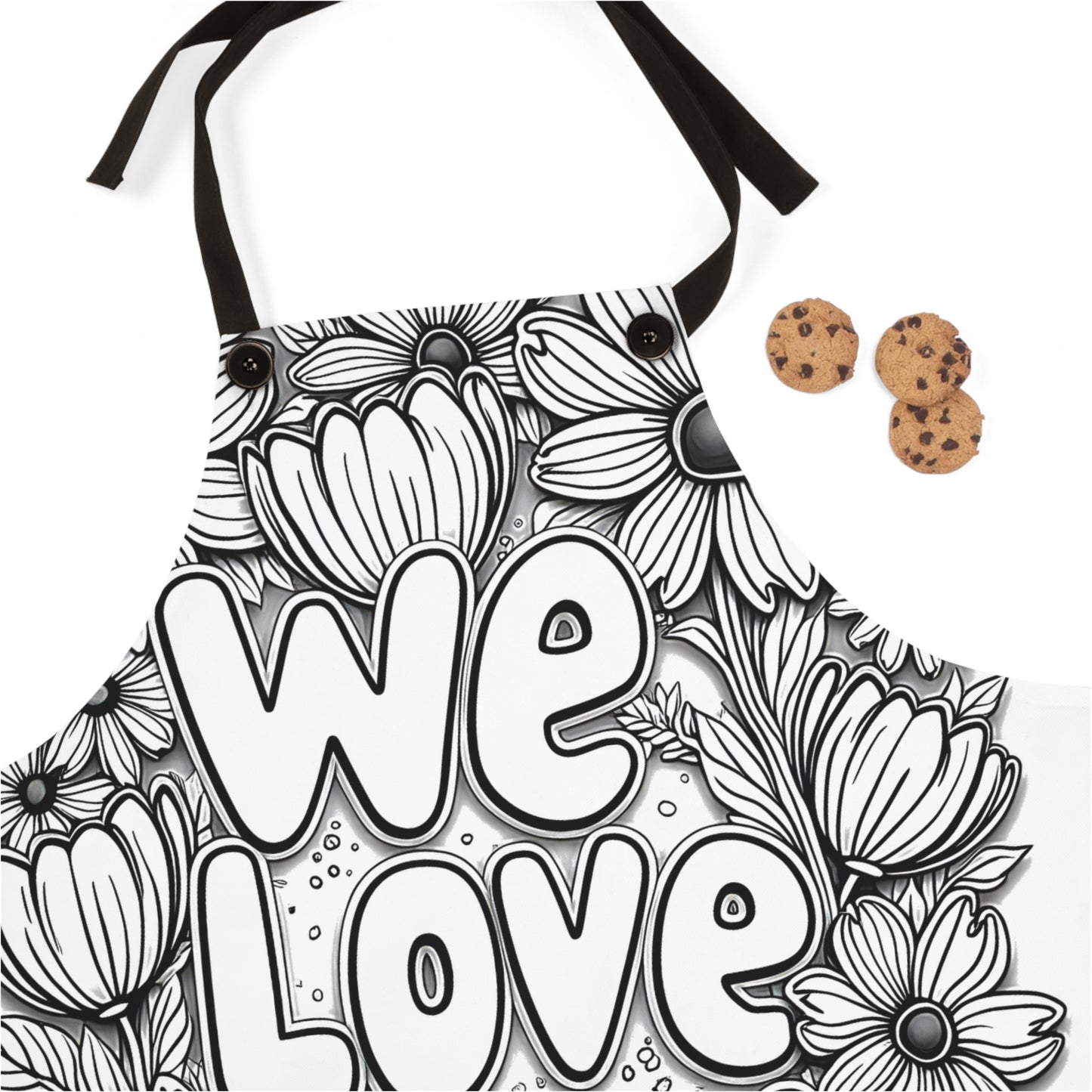 Apron Coloring Kit with 10 Fabric Markers - Daisies