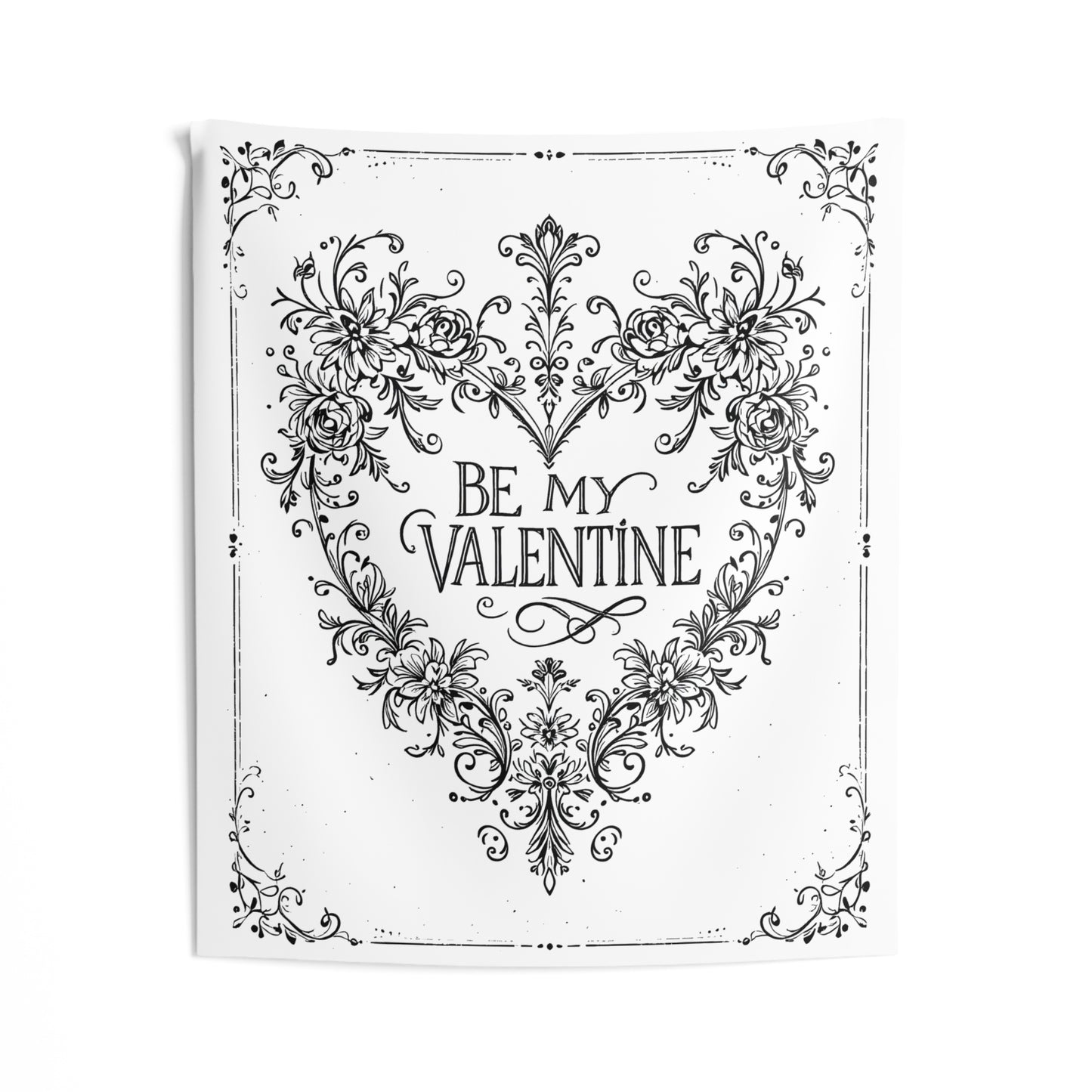 Indoor Wall Tapestries Coloring Kit with 10 Fabric Markers - Valentine