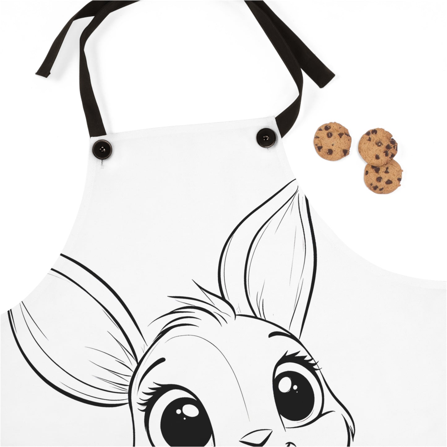 Apron Coloring Kit with 10 Fabric Markers - Cute Rabbit