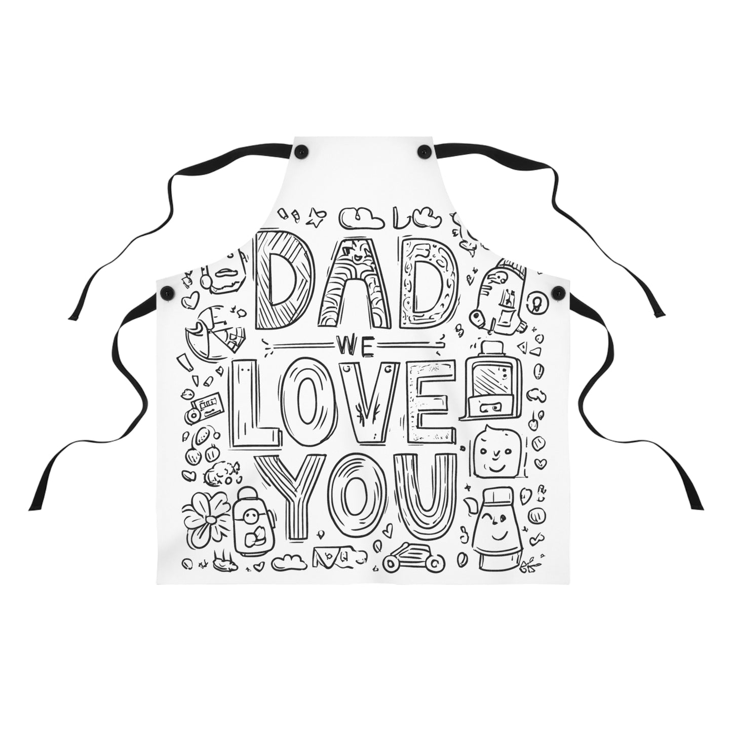 Apron Coloring Kit with 10 Fabric Markers - Father's Day
