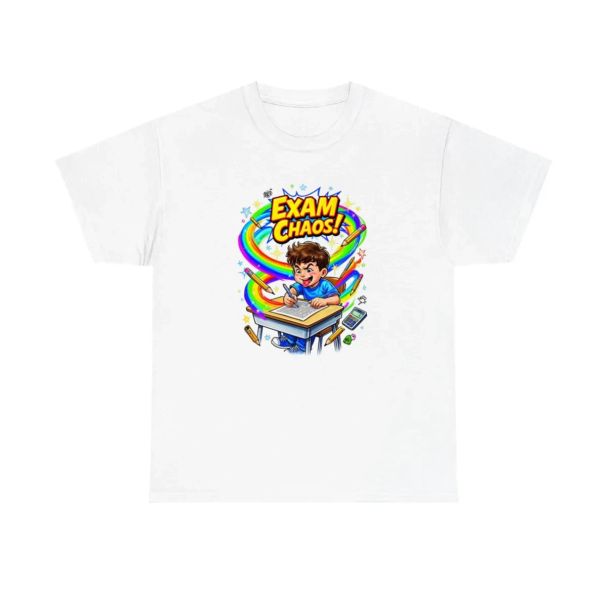 Custom Unisex T-Shirt Colorful Design with Fabric Markers