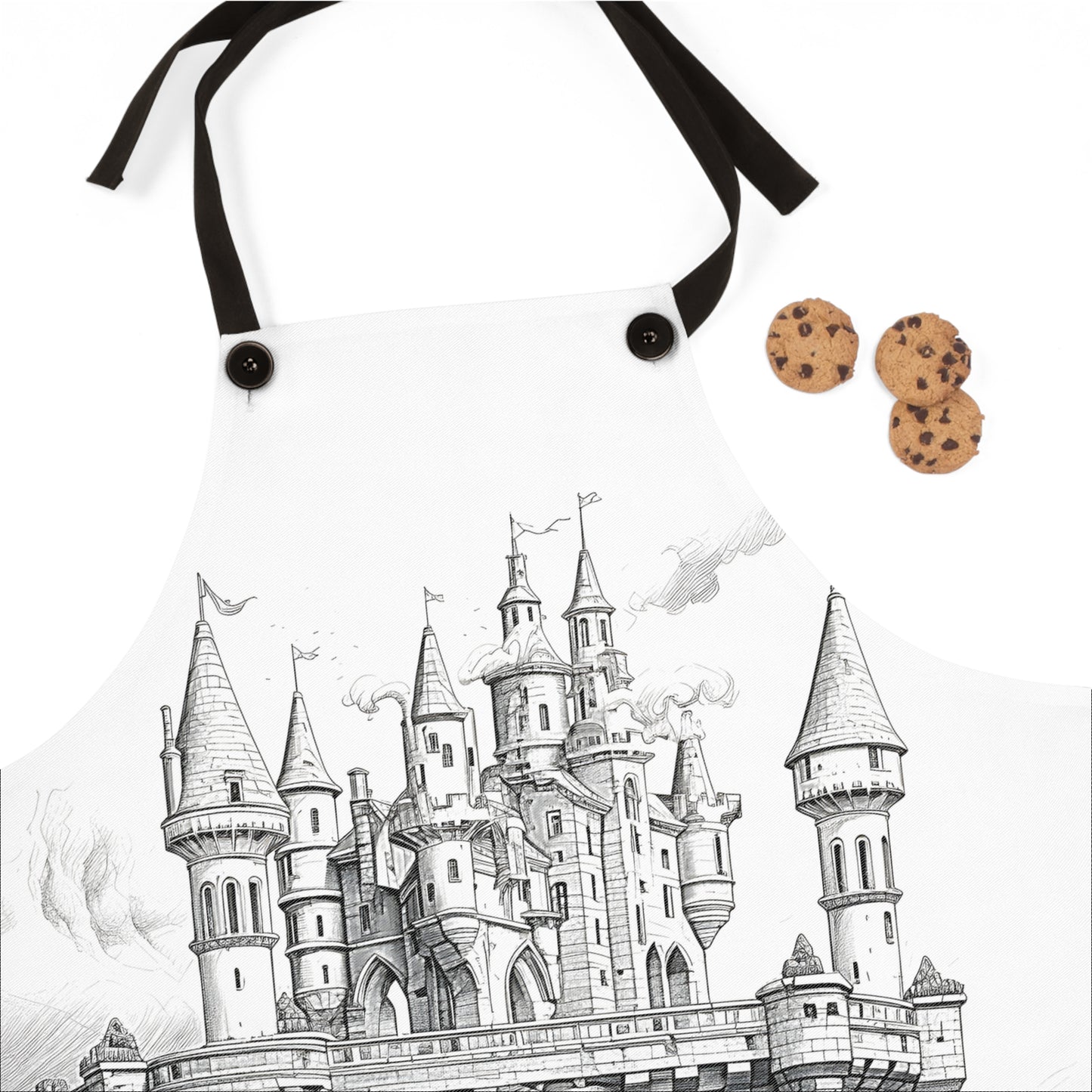 Apron Coloring Kit with 10 Fabric Markers - Fantasy Castle