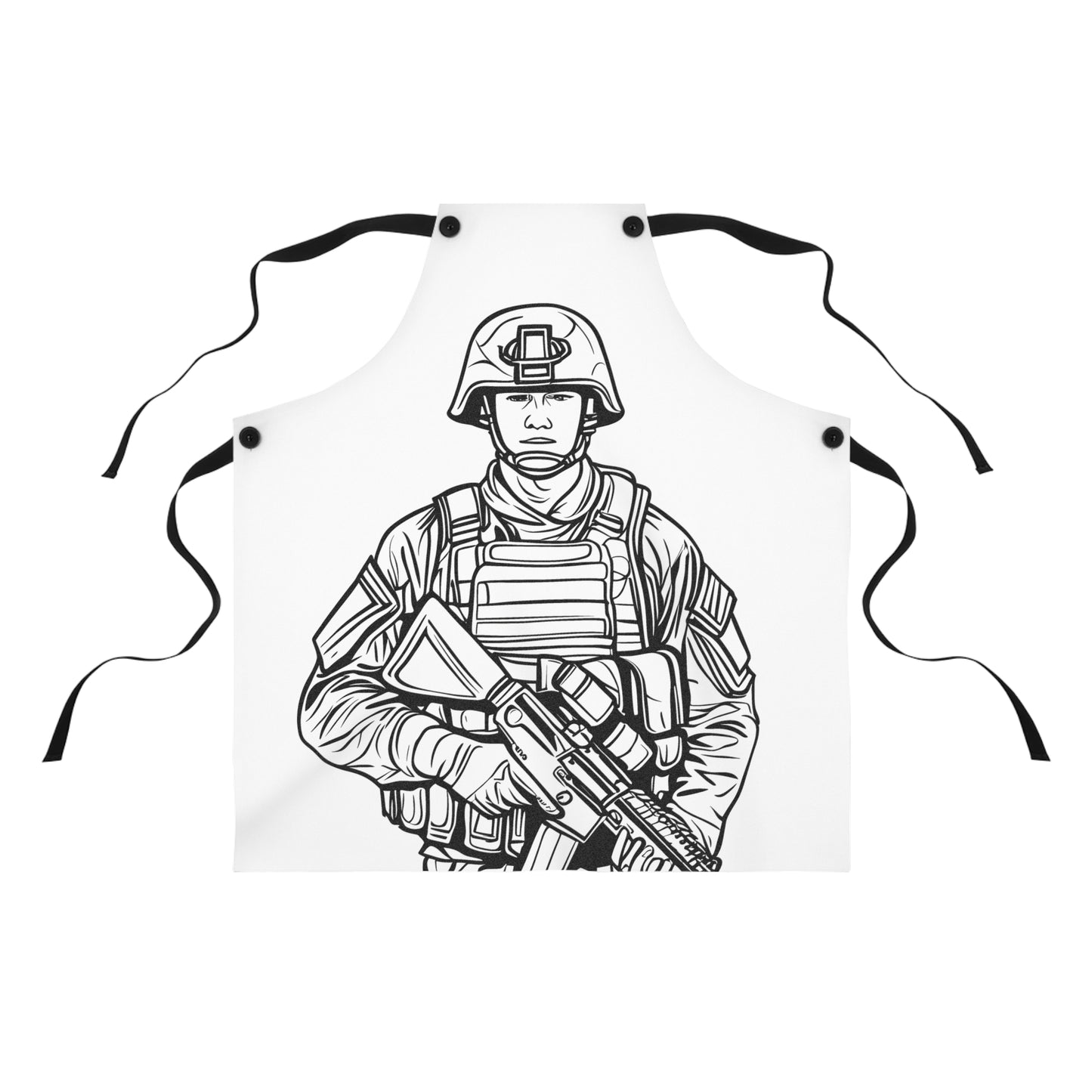 Apron Coloring Kit with 10 Fabric Markers - Soldier