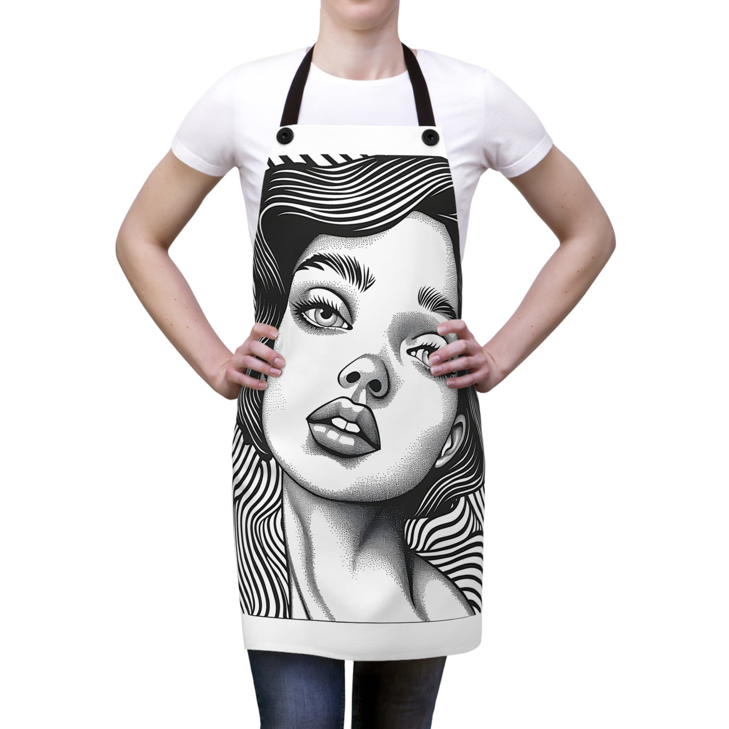 Apron Coloring Kit with 10 Fabric Markers - Abstract Portrait