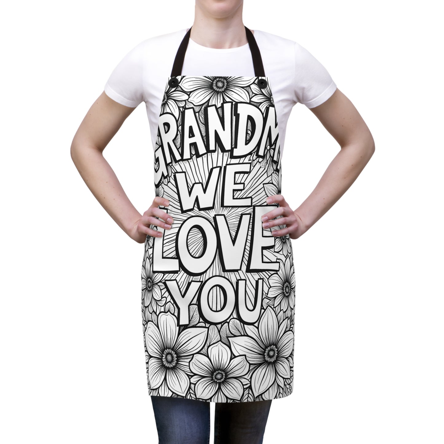 Apron Coloring Kit with 10 Fabric Markers - Grandma