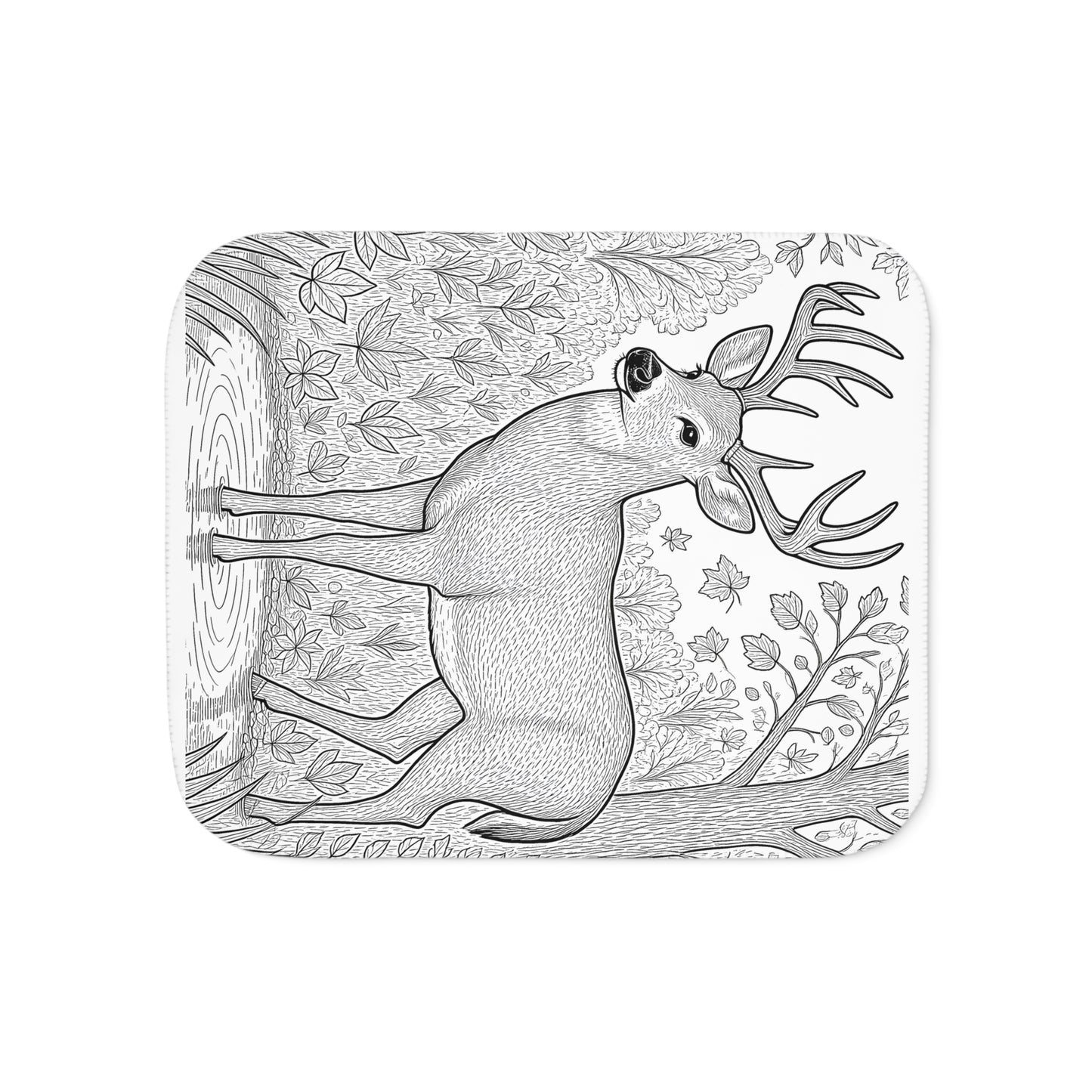 Blanket Coloring Kit with 10 Fabric Markers - Forest Deer