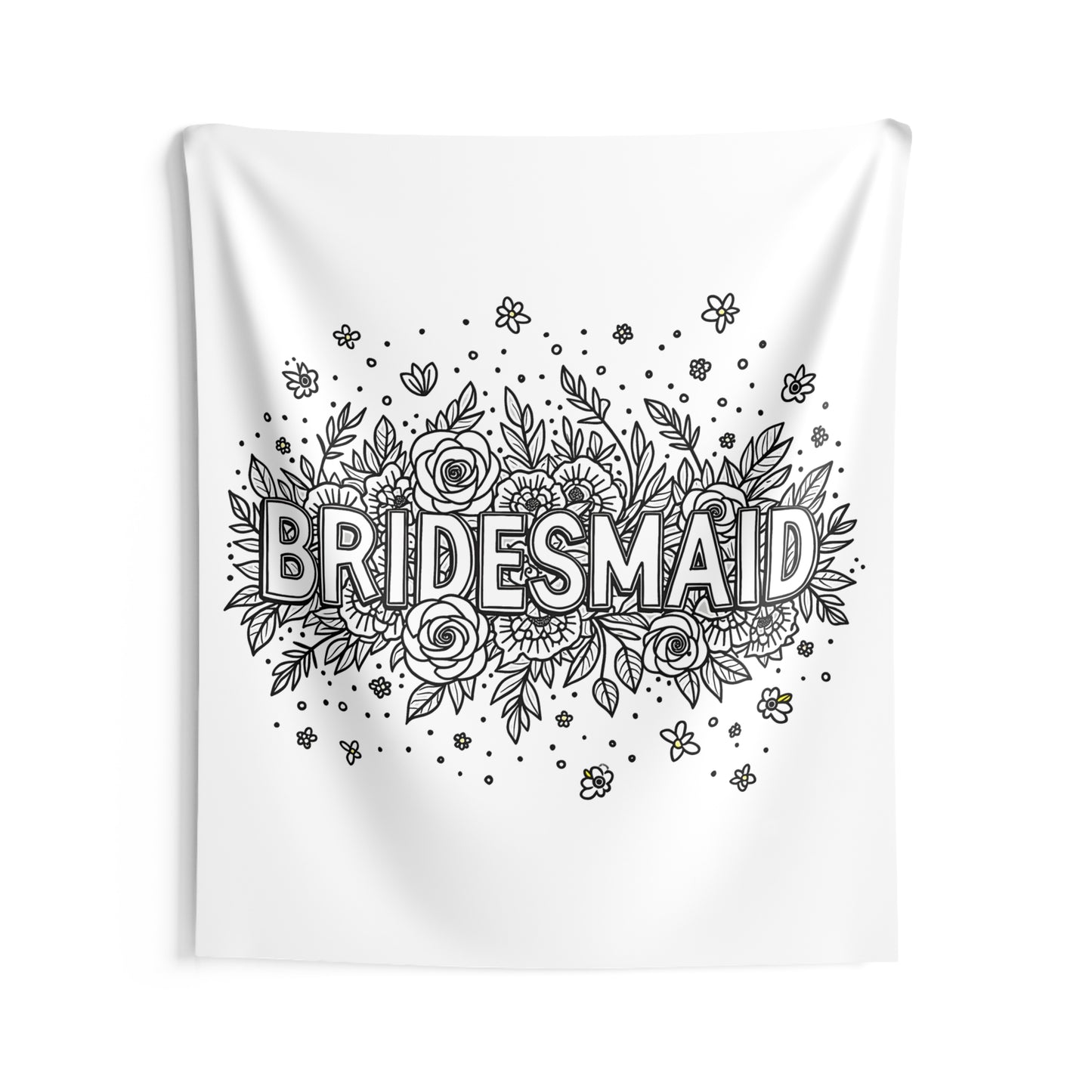 Indoor Wall Tapestries Coloring Kit with 10 Fabric Markers - Bridesmaid