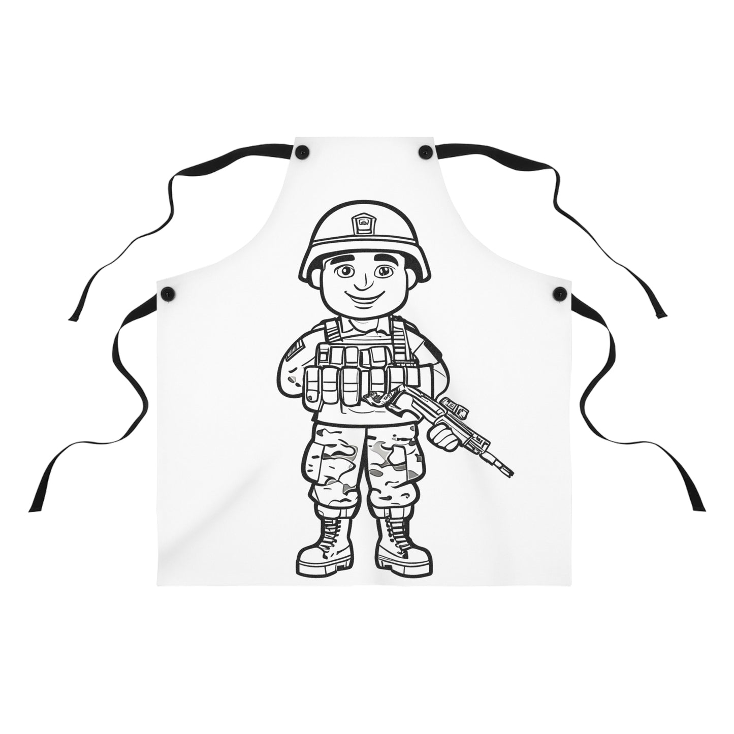Apron Coloring Kit with 10 Fabric Markers - Soldier