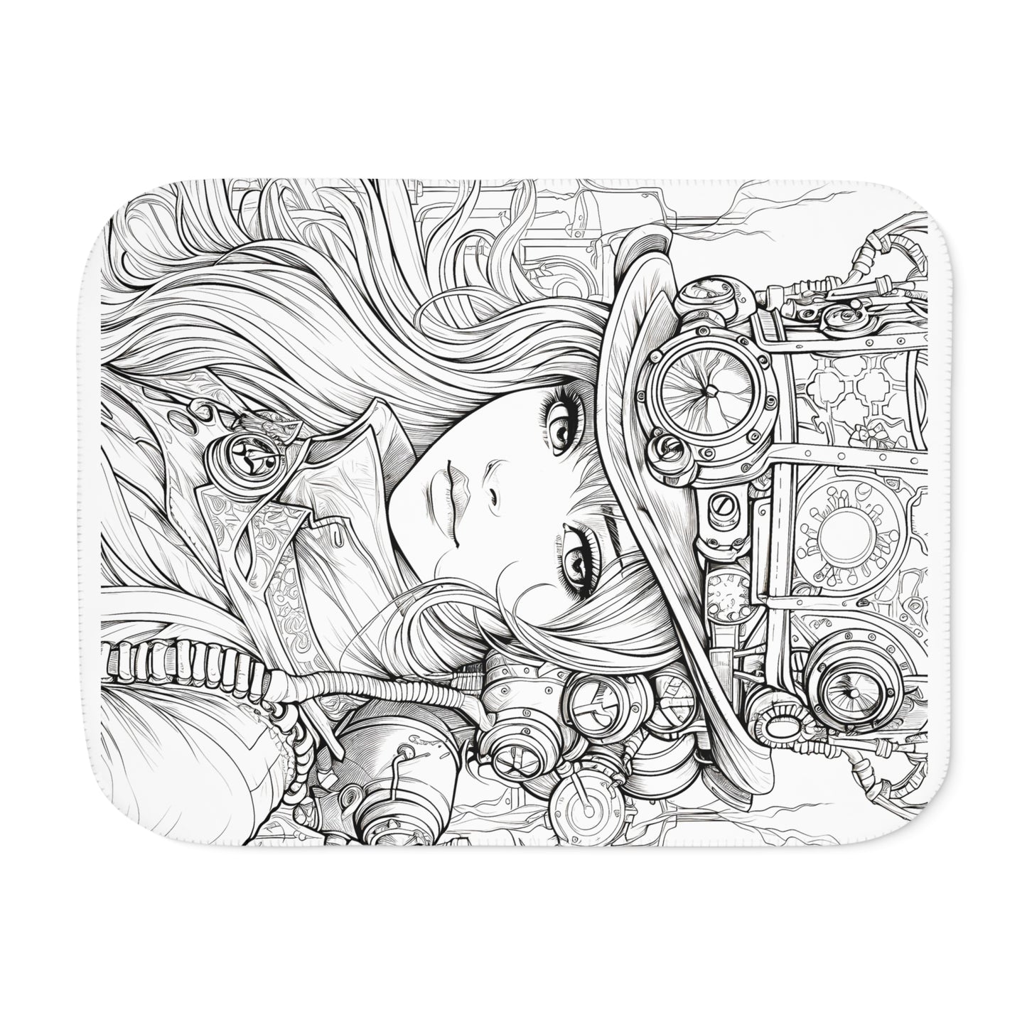 Blanket Coloring Kit with 10 Fabric Markers - Steampunk