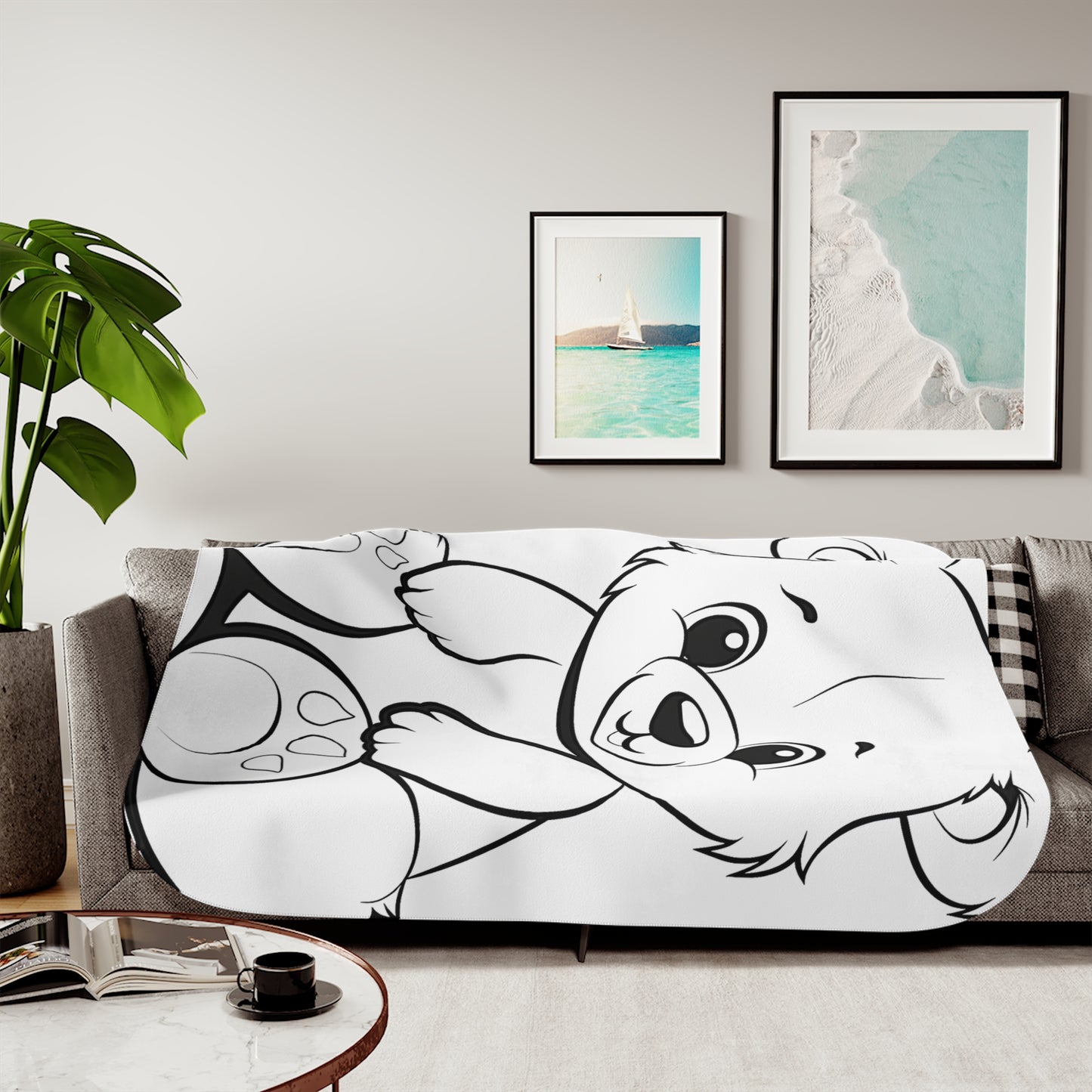 Blanket Coloring Kit with 10 Fabric Markers - Cute Bear