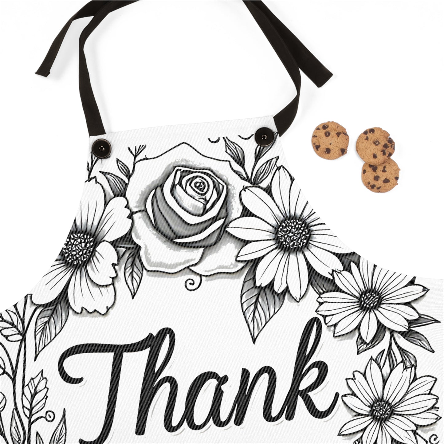 Apron Coloring Kit with 10 Fabric Markers - Floral Wreath