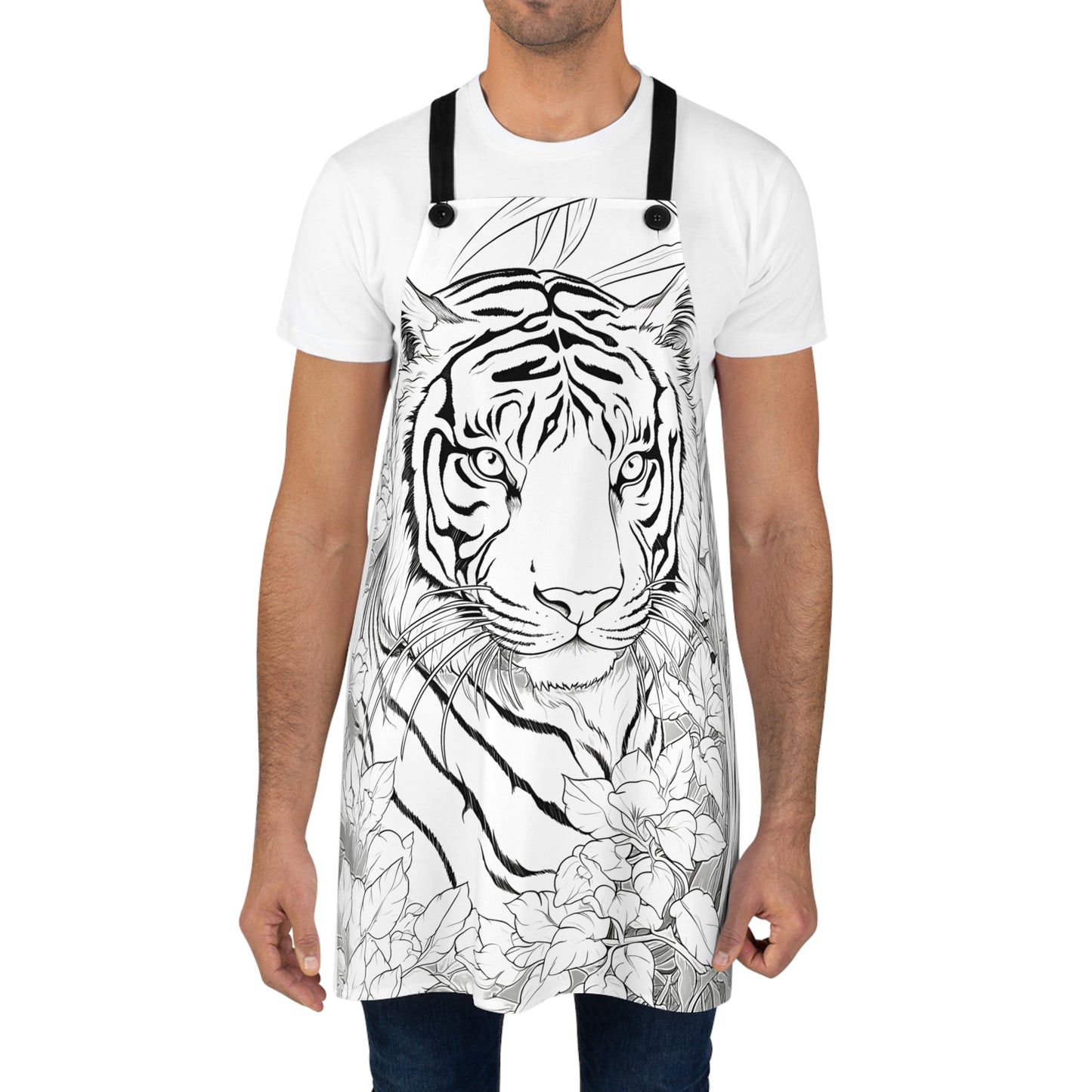 Apron Coloring Kit with 10 Fabric Markers - Tiger