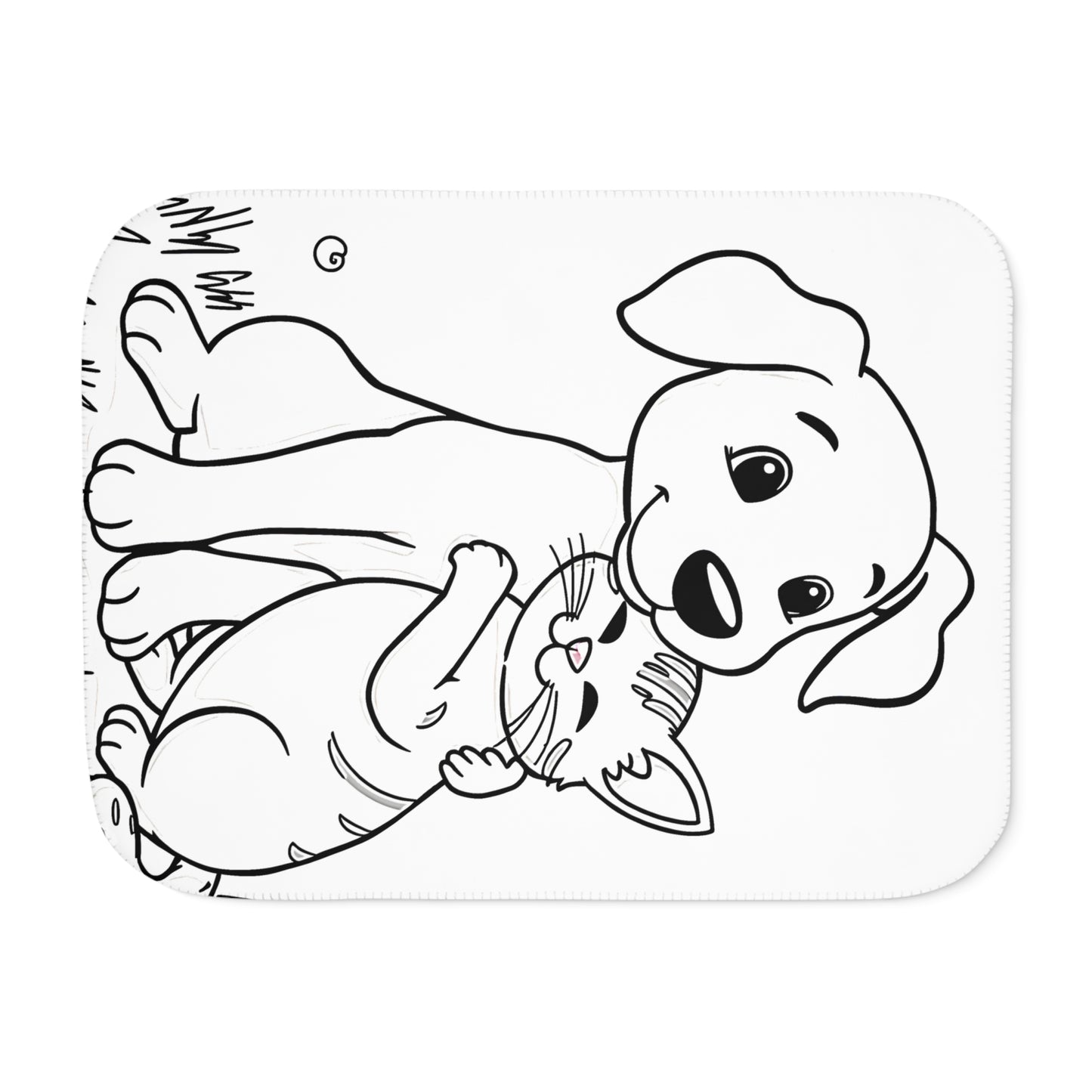 Blanket Coloring Kit with 10 Fabric Markers - Dog and Cat