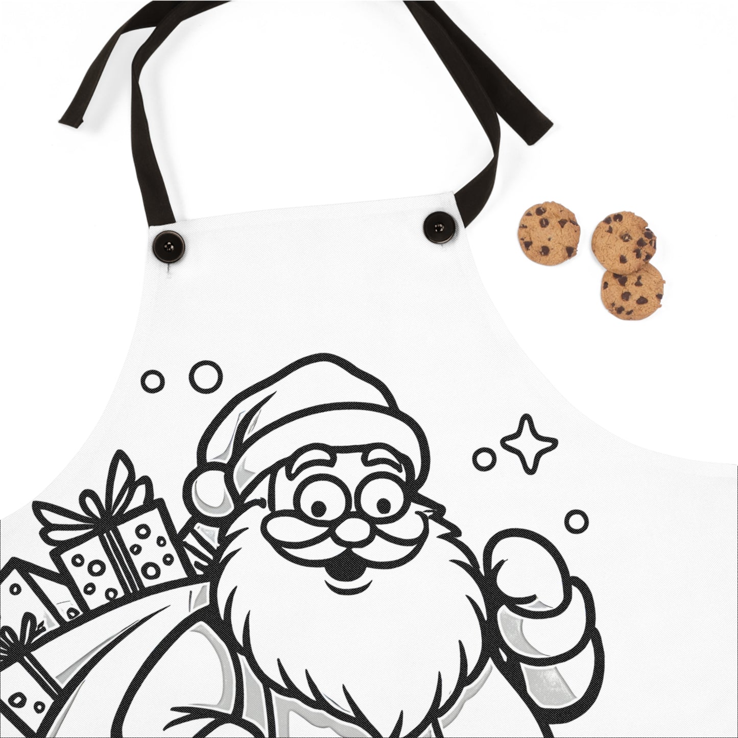 Apron Coloring Kit with 10 Fabric Markers - Santa Claus