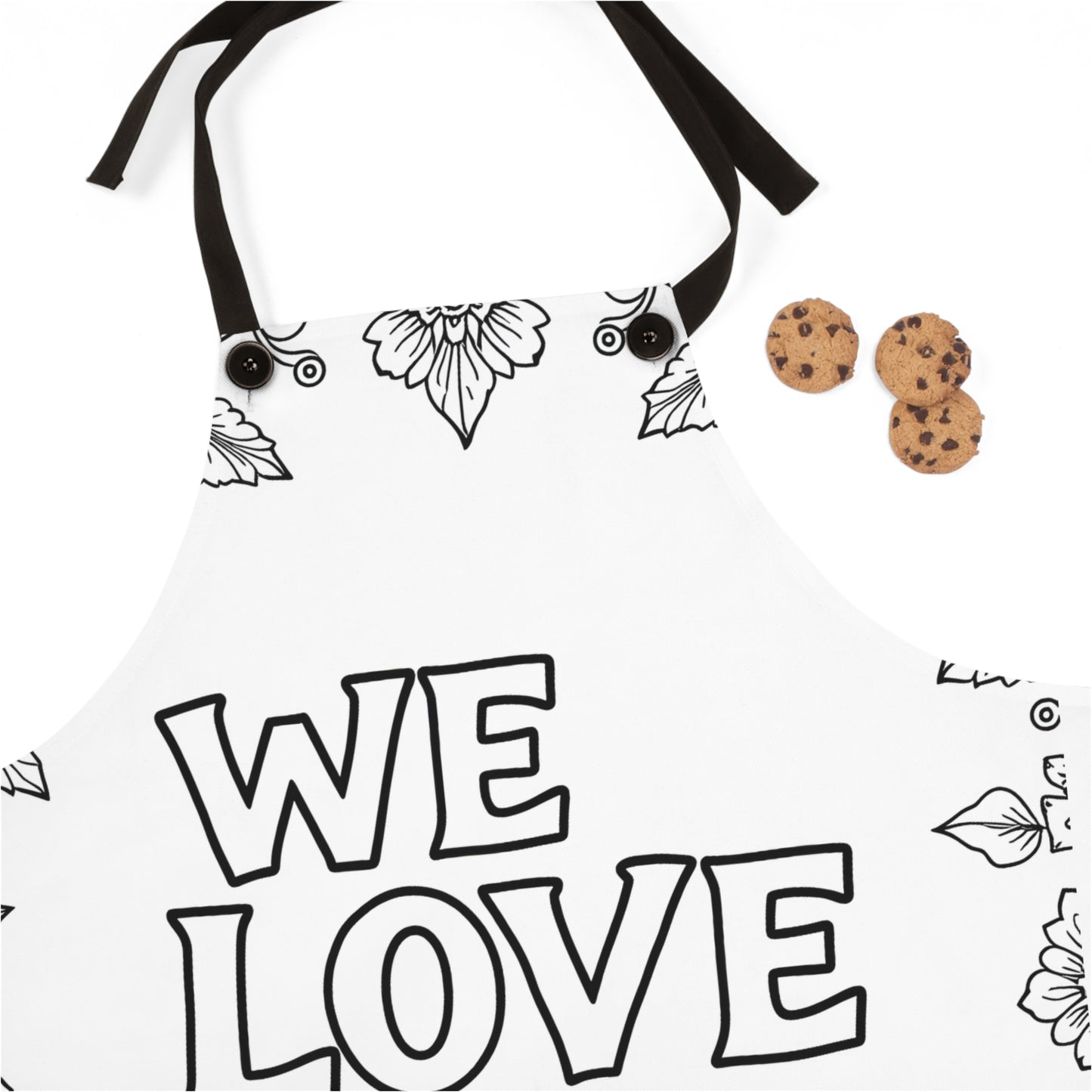 Apron Coloring Kit with 10 Fabric Markers - Love & Affection