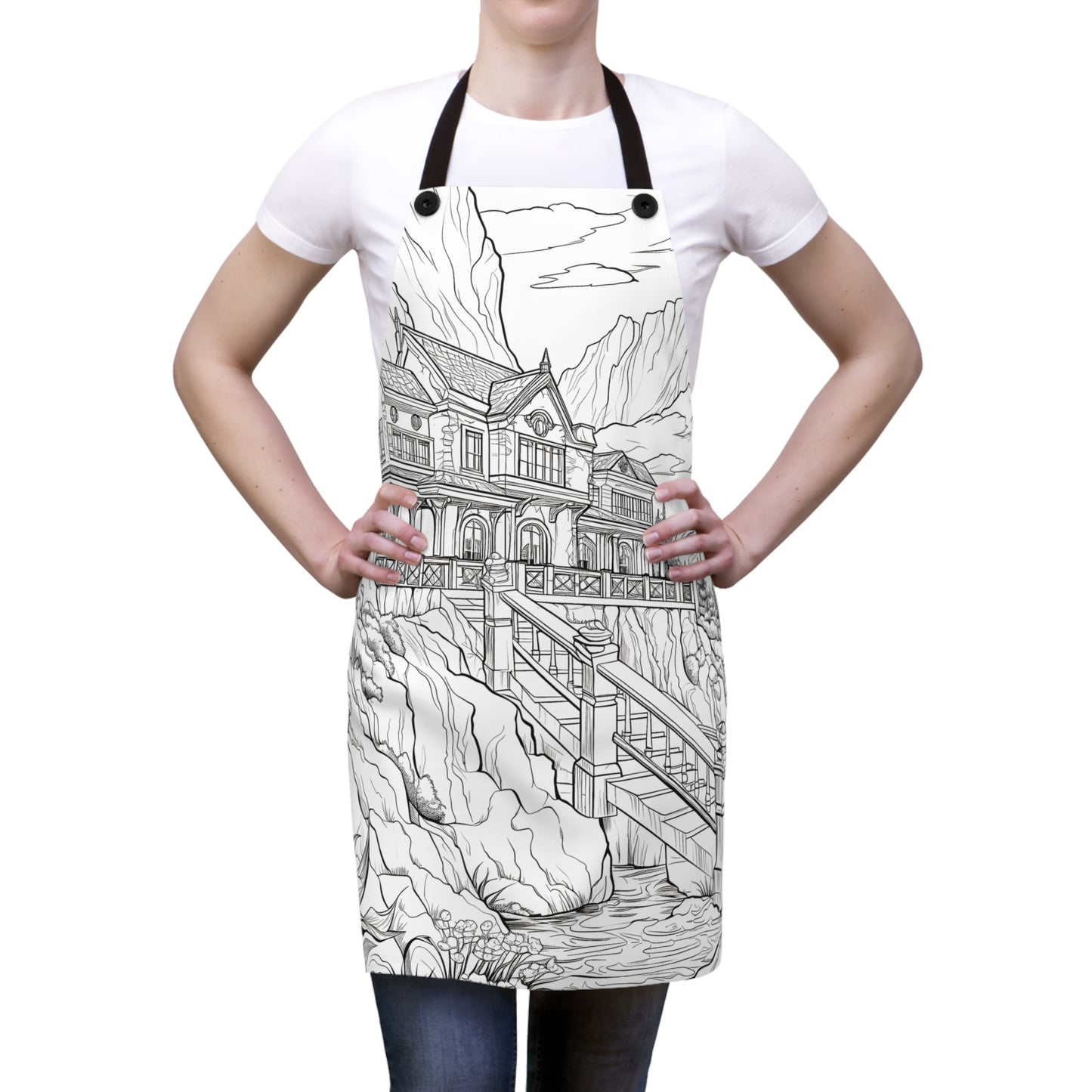 Apron Coloring Kit with 10 Fabric Markers - Mountain House