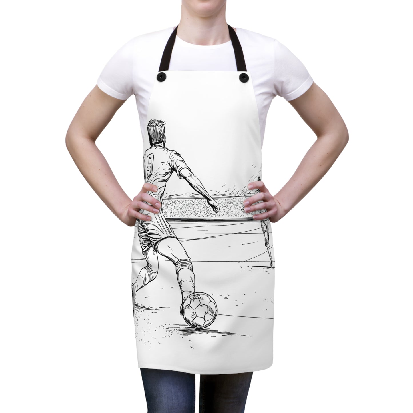 Apron Coloring Kit with 10 Fabric Markers - Soccer