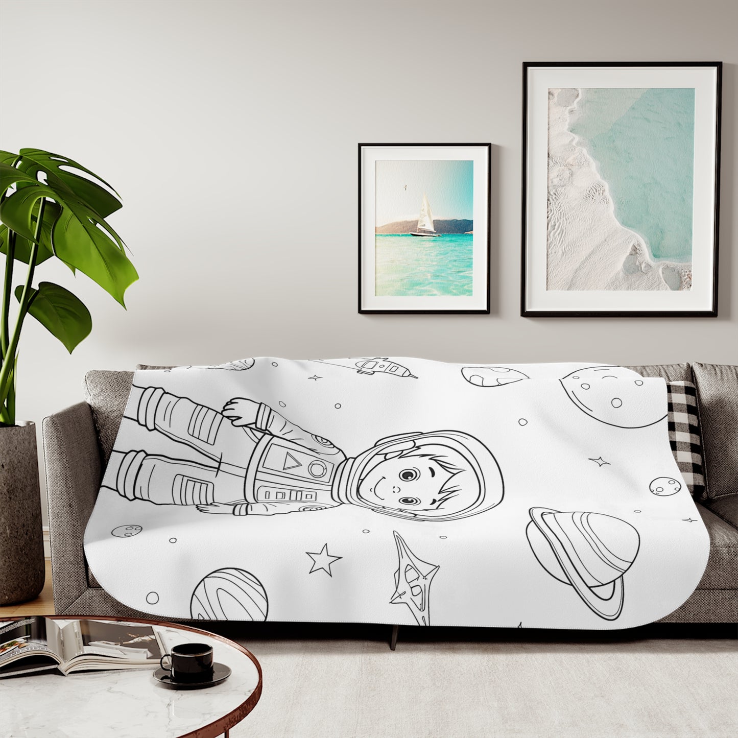 Blanket Coloring Kit with 10 Fabric Markers - Space Adventure