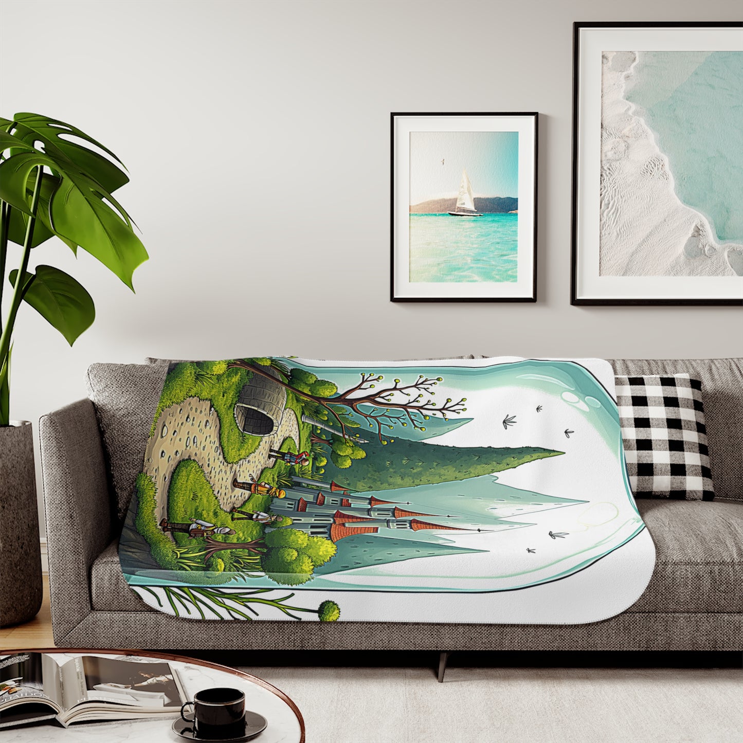 Blanket Colorful Graphic Design - Adventure Landscape