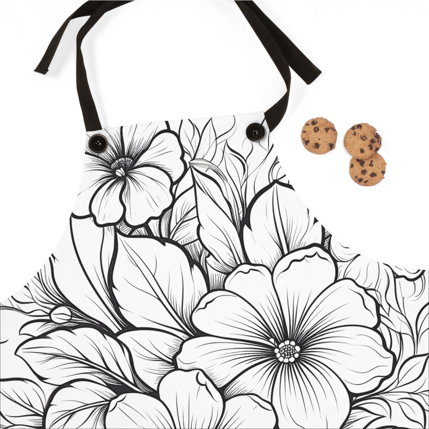 Apron Coloring Kit with 10 Fabric Markers - Flowers