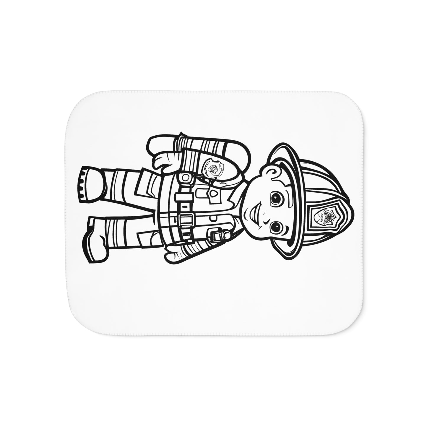 Blanket Coloring Kit with 10 Fabric Markers - Firefighter