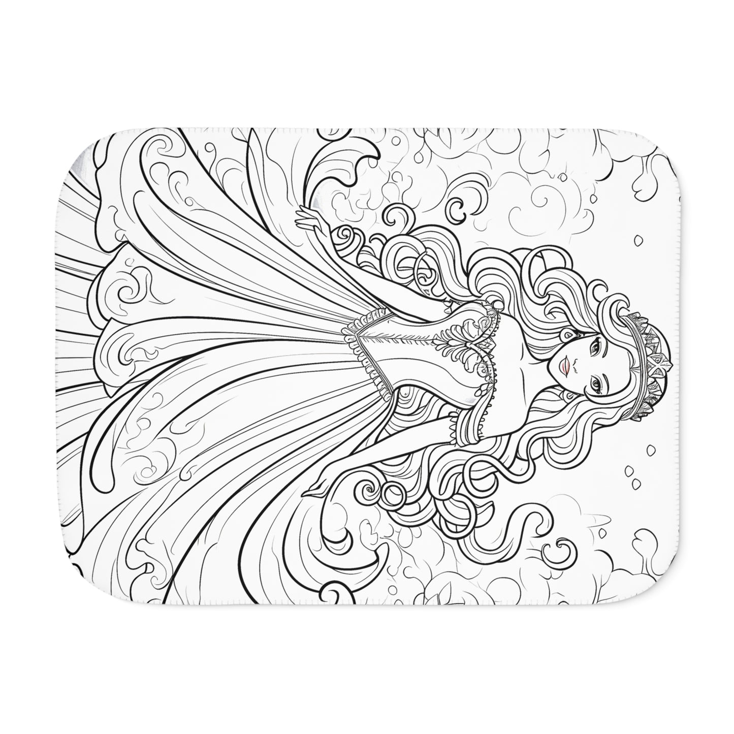 Blanket Coloring Kit with 10 Fabric Markers - Fantasy Princess