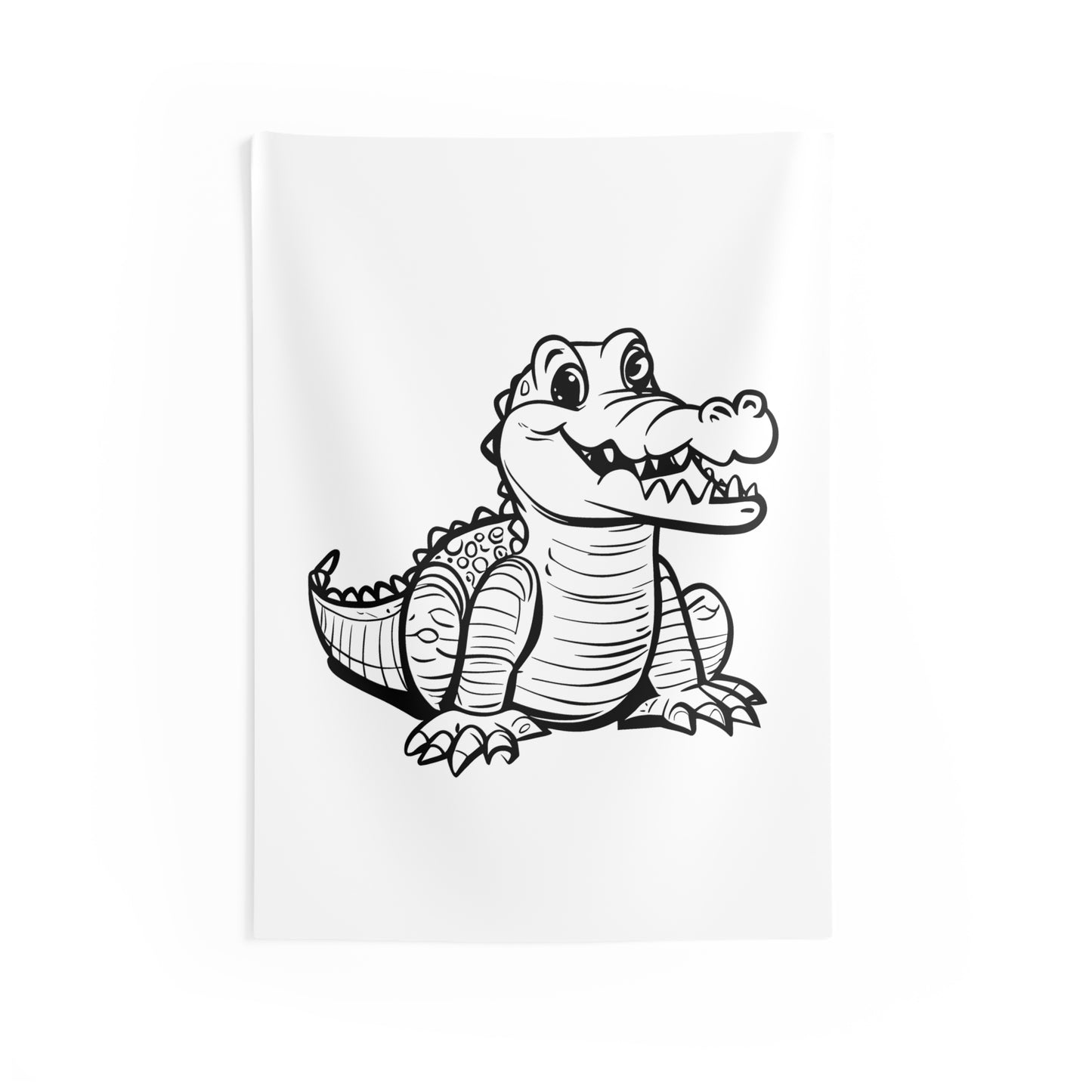 Indoor Wall Tapestries Coloring Kit with 10 Fabric Markers - Crocodile