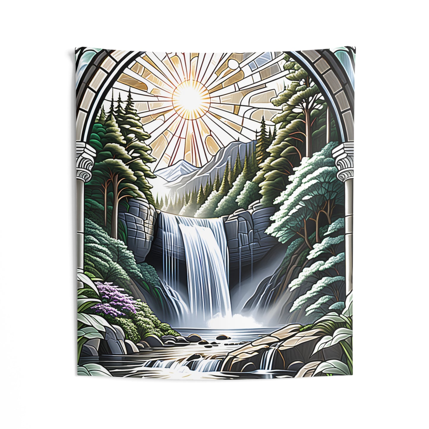 Indoor Wall Tapestries Colorful Graphic Design - Waterfall