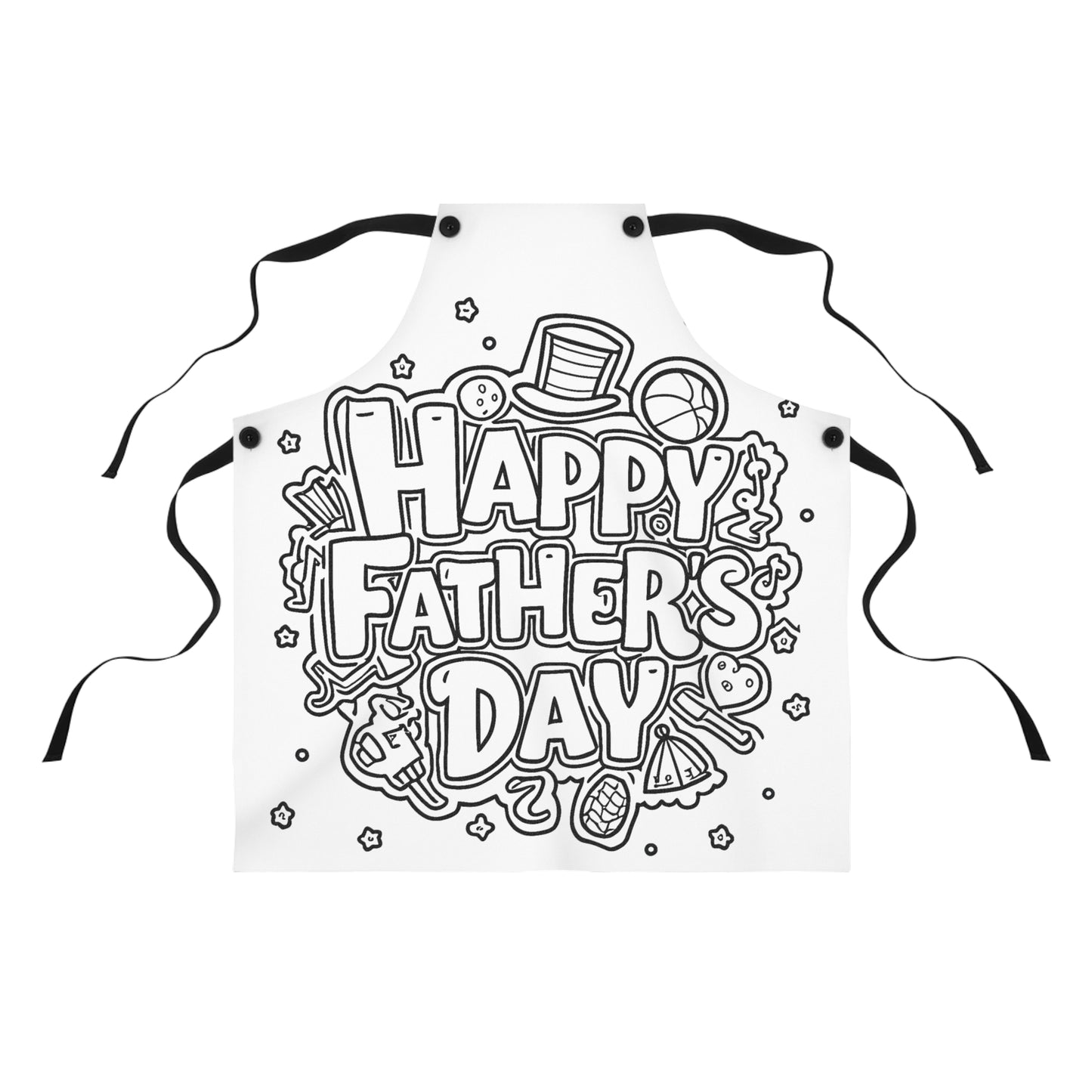 Apron Coloring Kit with 10 Fabric Markers - Father's Day