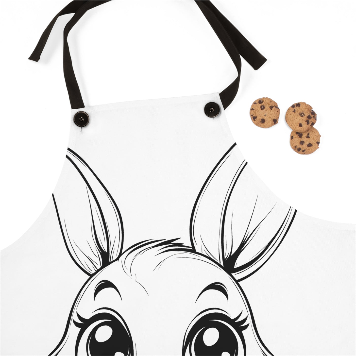 Apron Coloring Kit with 10 Fabric Markers - Cute Bunny