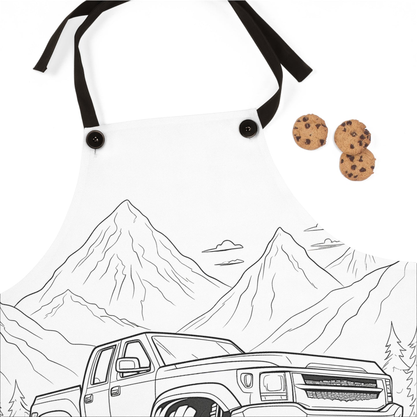 Apron Coloring Kit with 10 Fabric Markers - Off-Road Adventure