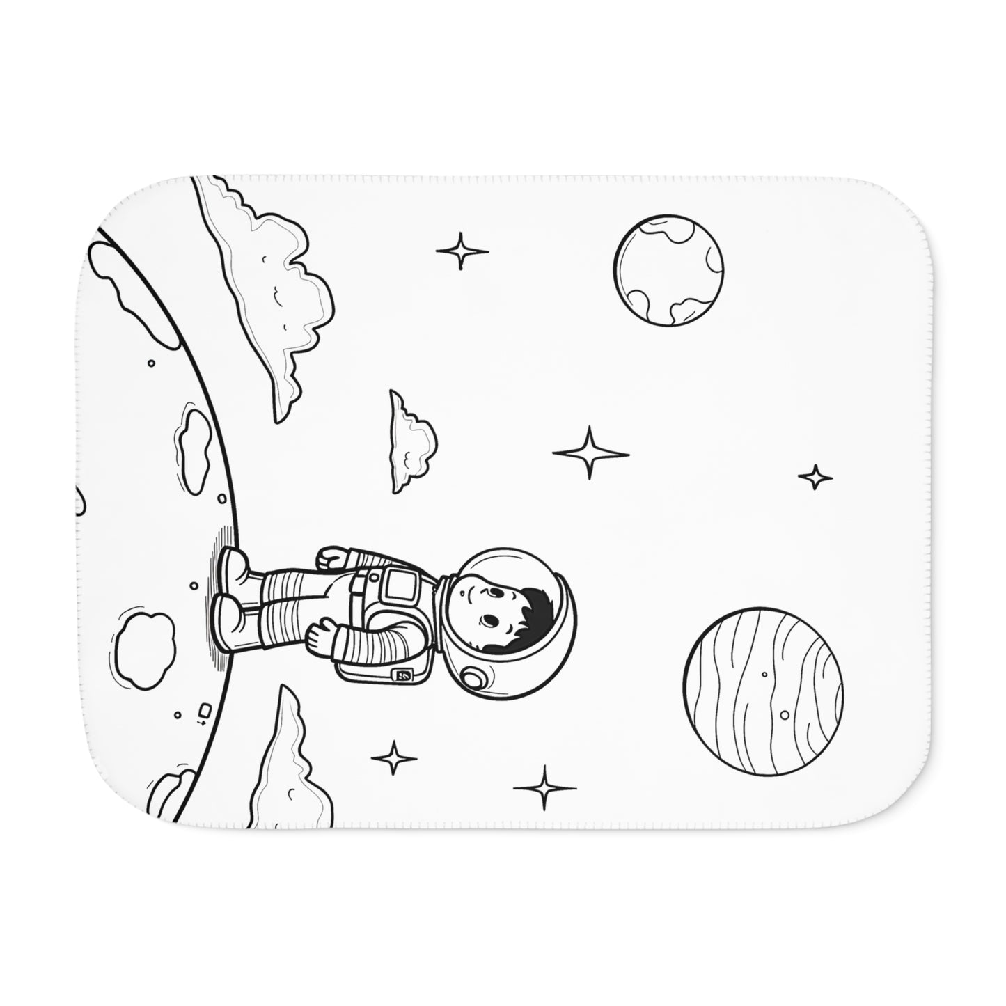 Blanket Coloring Kit with 10 Fabric Markers - Space Explorer