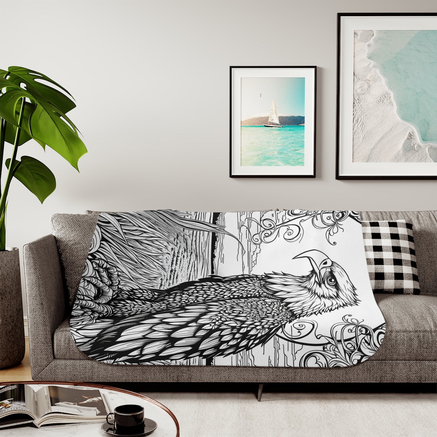 Blanket Coloring Kit with 10 Fabric Markers - Eagle