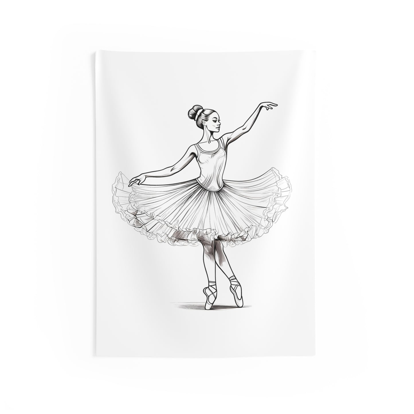 Indoor Wall Tapestries Coloring Kit with 10 Fabric Markers - Ballet