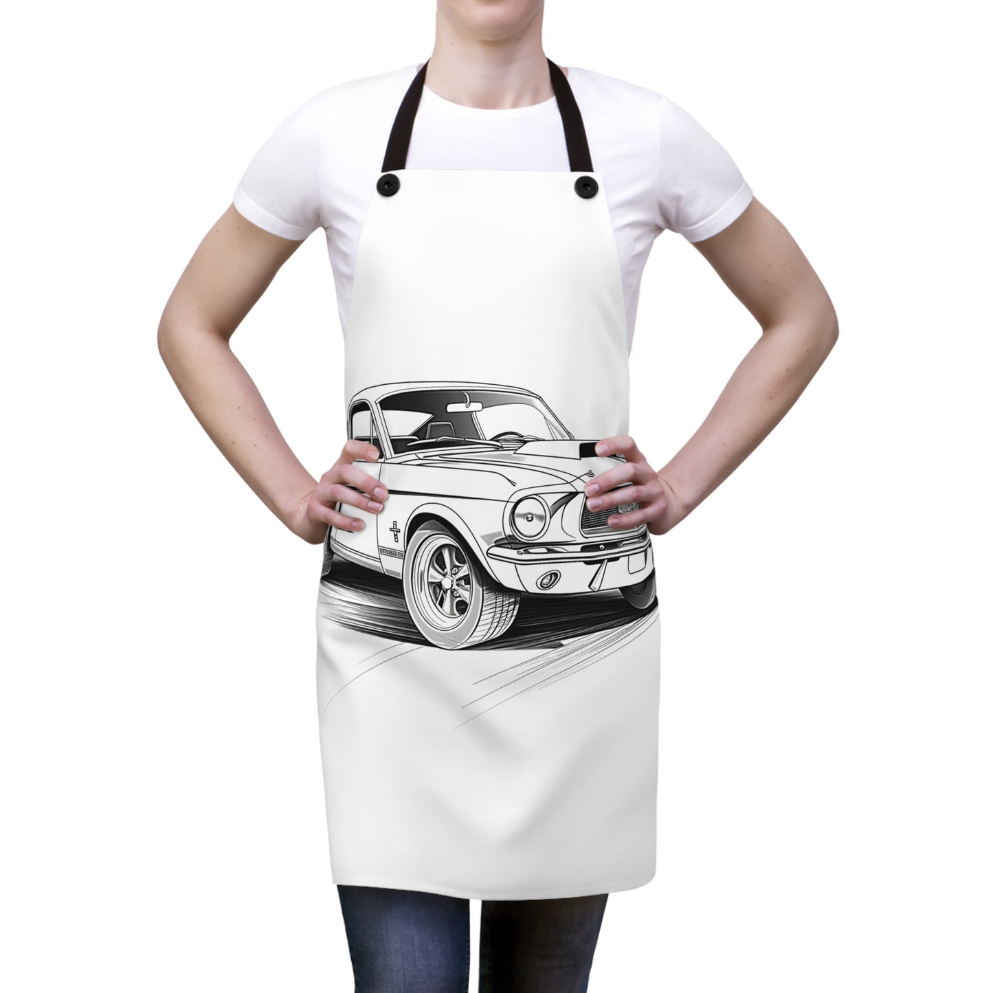 Apron Coloring Kit with 10 Fabric Markers - Classic Car