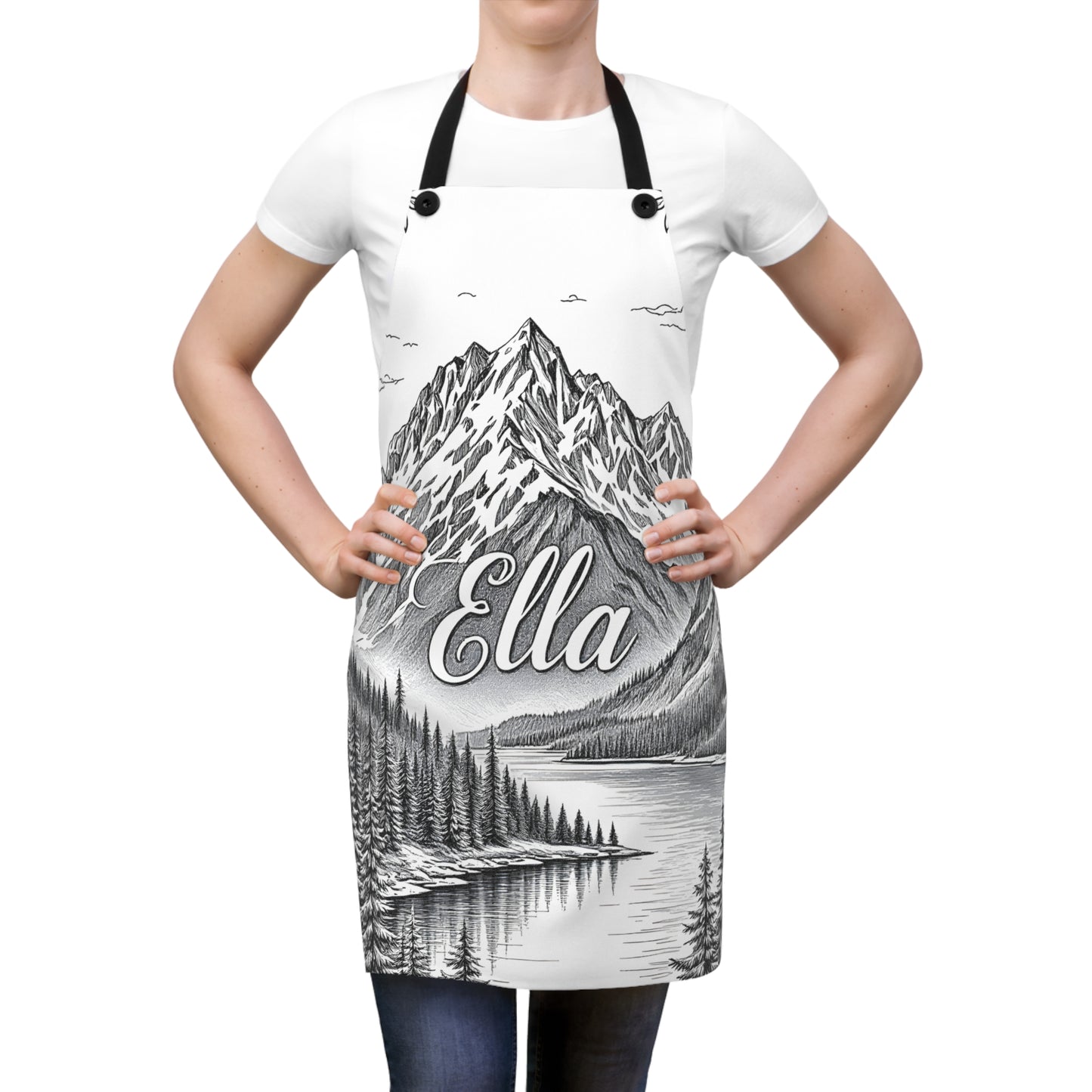 Apron Coloring Kit with 10 Fabric Markers - Mountain