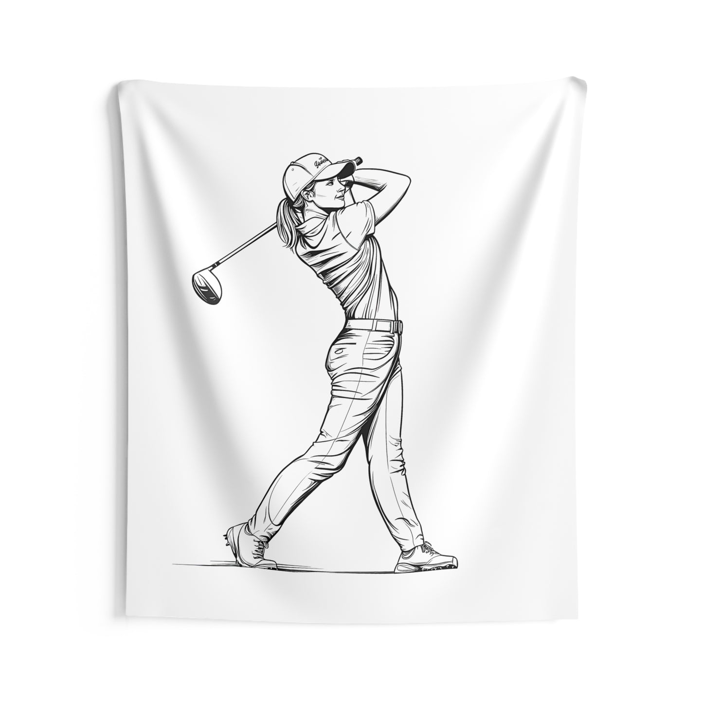 Indoor Wall Tapestries Coloring Kit with 10 Fabric Markers - Golf