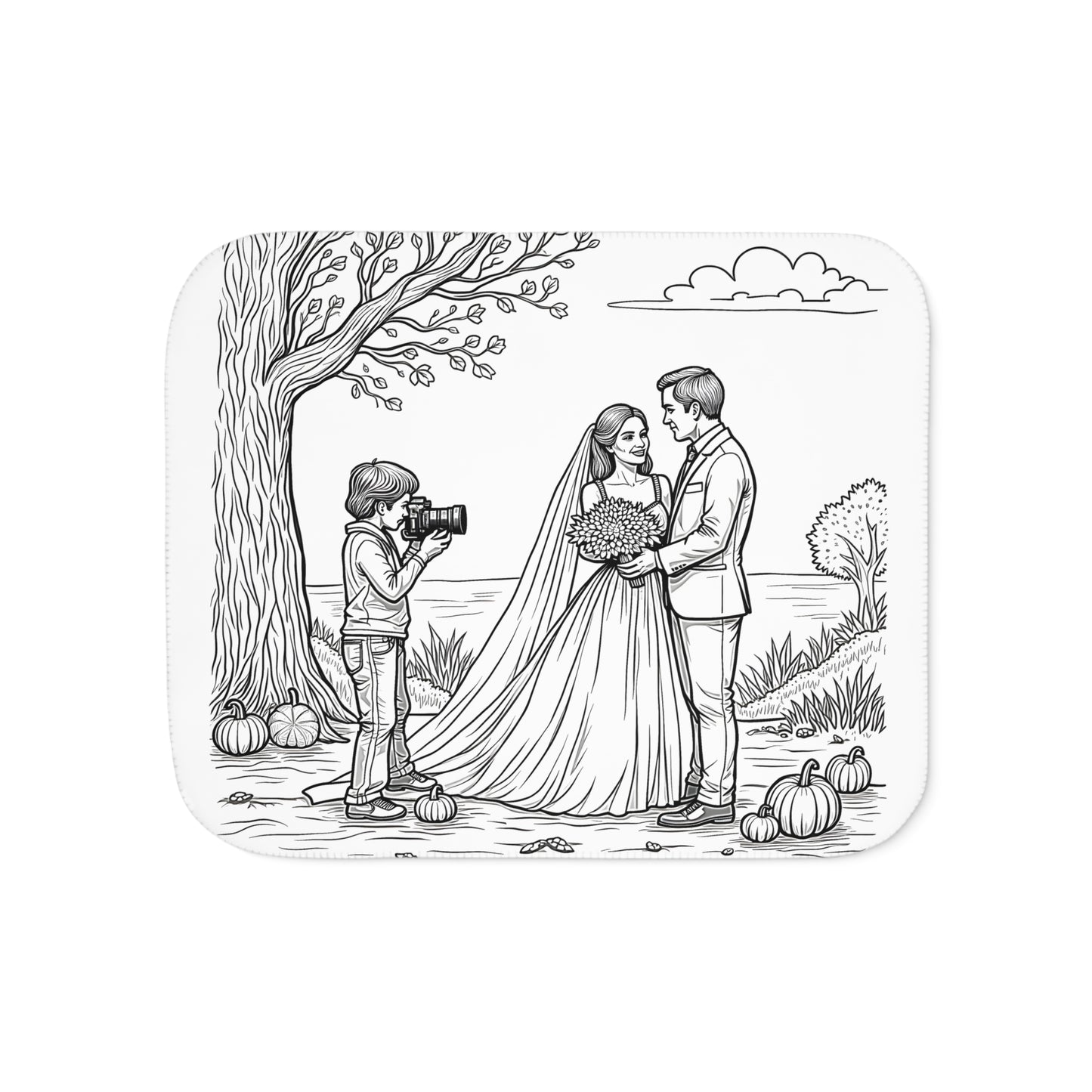 Blanket Coloring Kit with 10 Fabric Markers - Outdoor Wedding