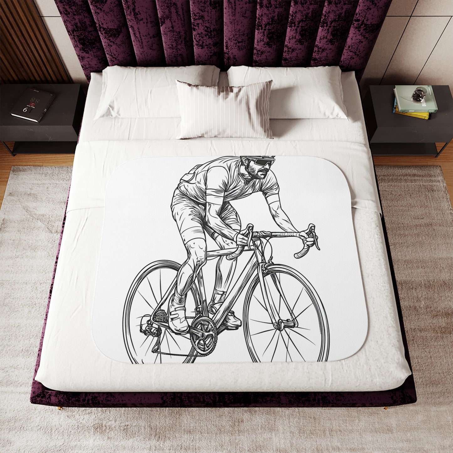 Blanket Coloring Kit with 10 Fabric Markers - Road Bicycle Racer