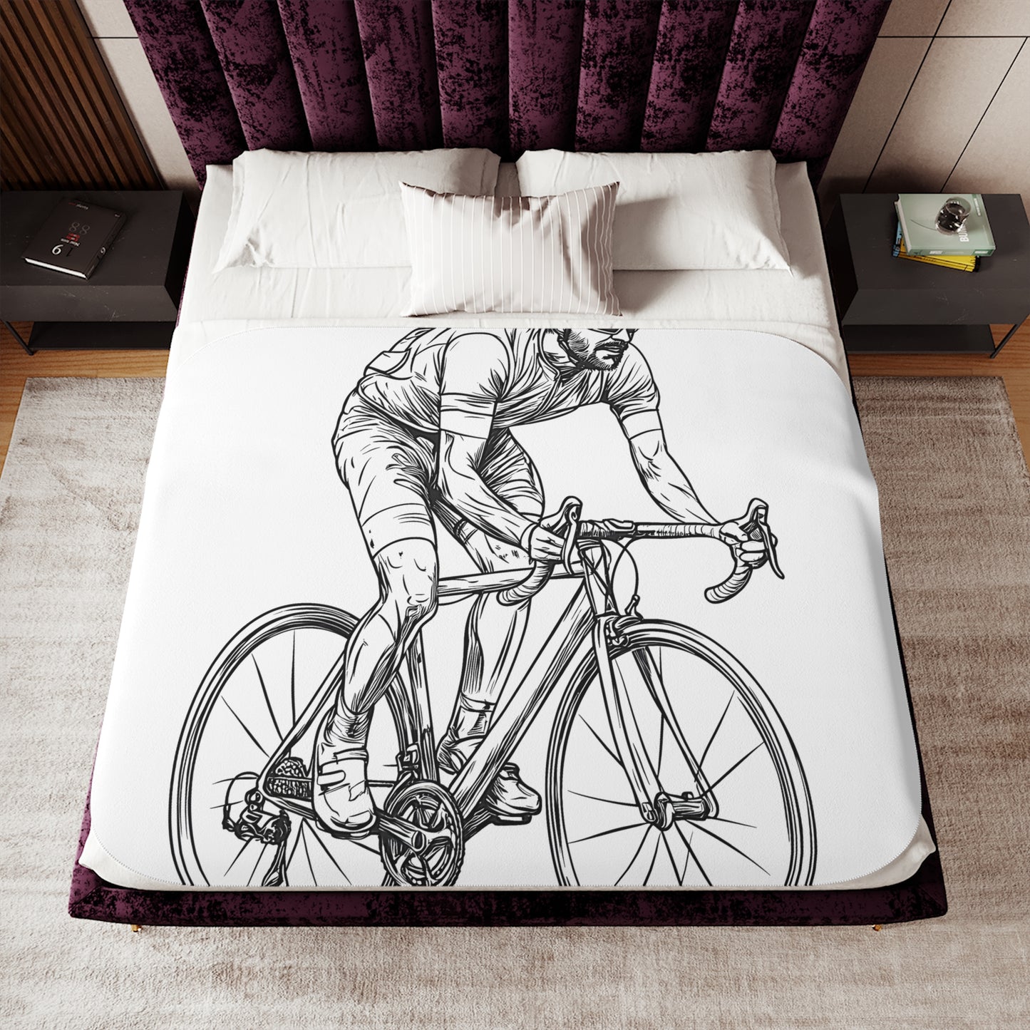 Blanket Coloring Kit with 10 Fabric Markers - Road Bicycle Racer