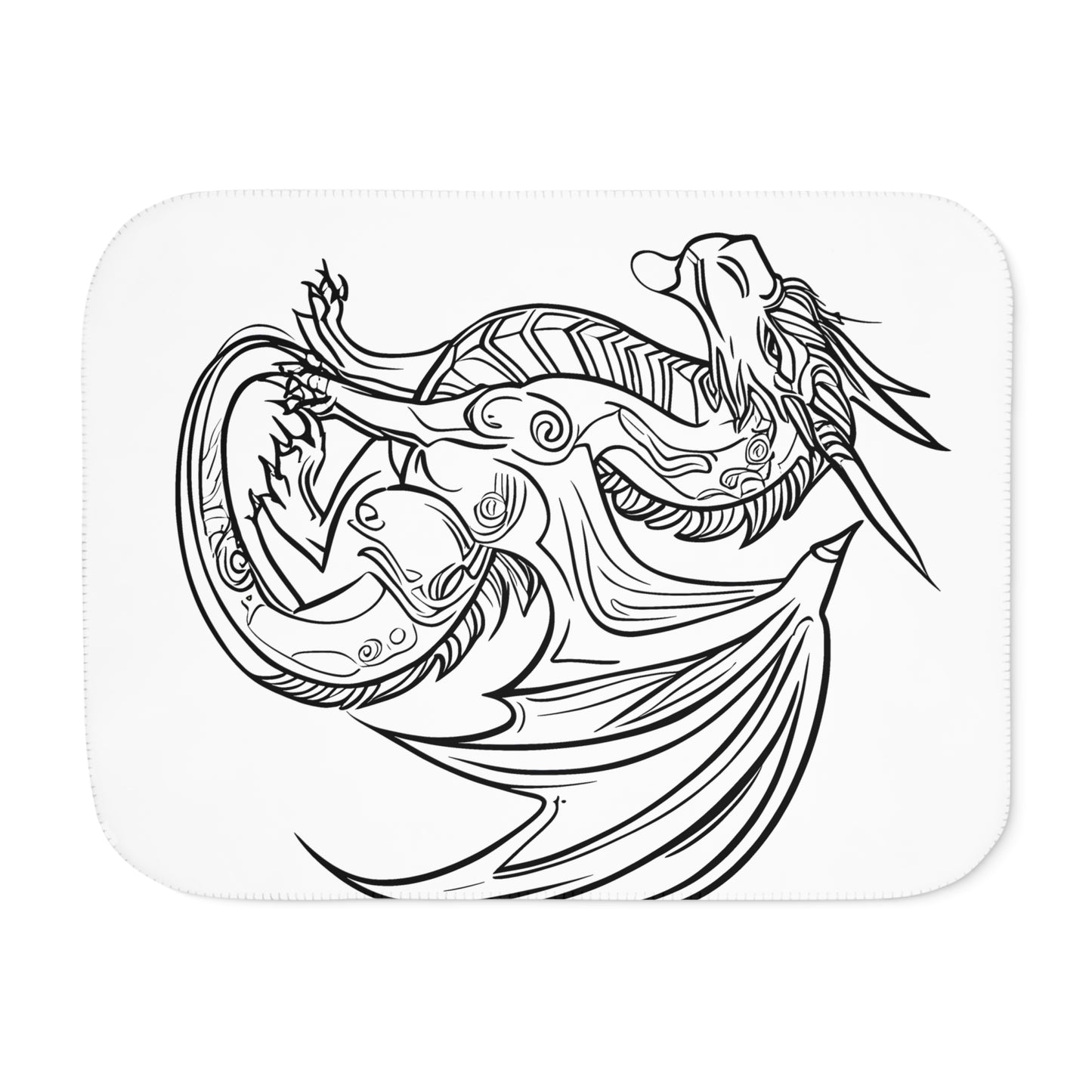 Blanket Coloring Kit with 10 Fabric Markers - Dragon