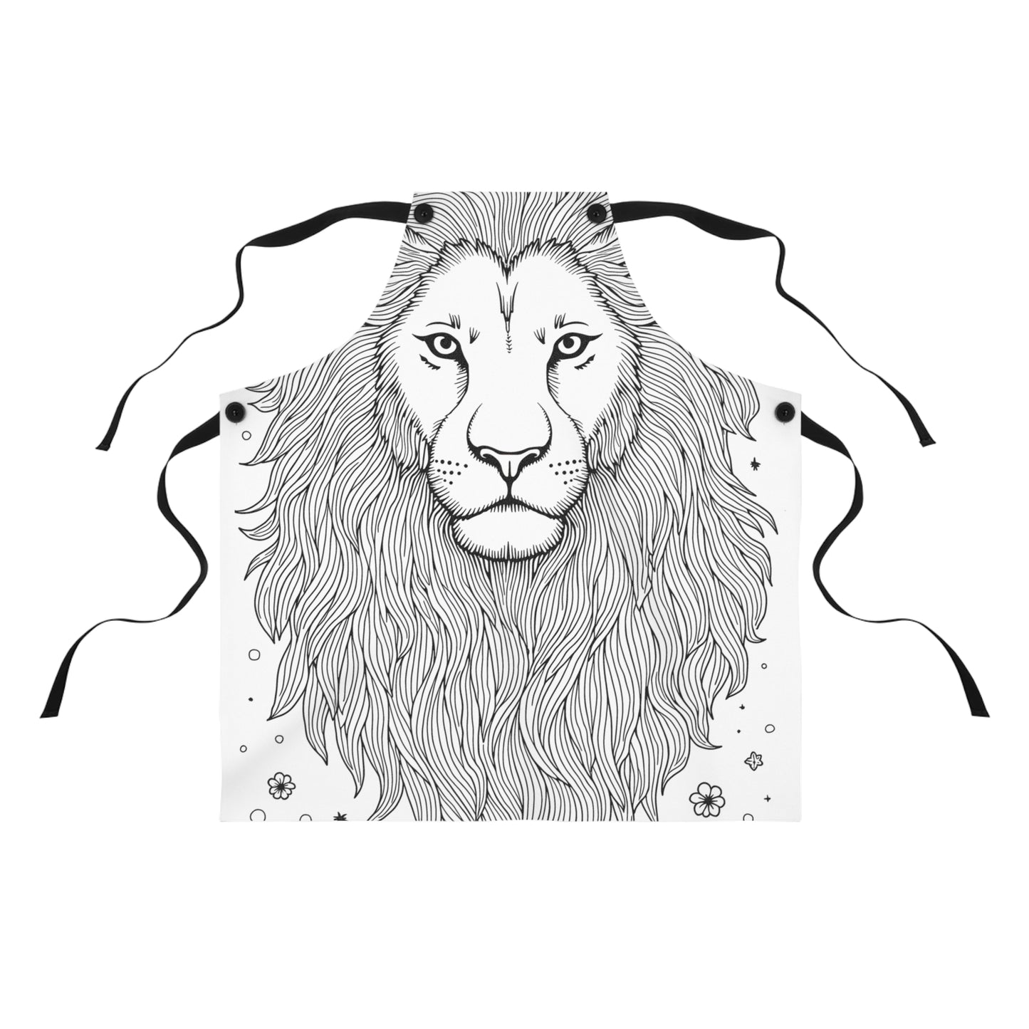 Apron Coloring Kit with 10 Fabric Markers - Lion's Head