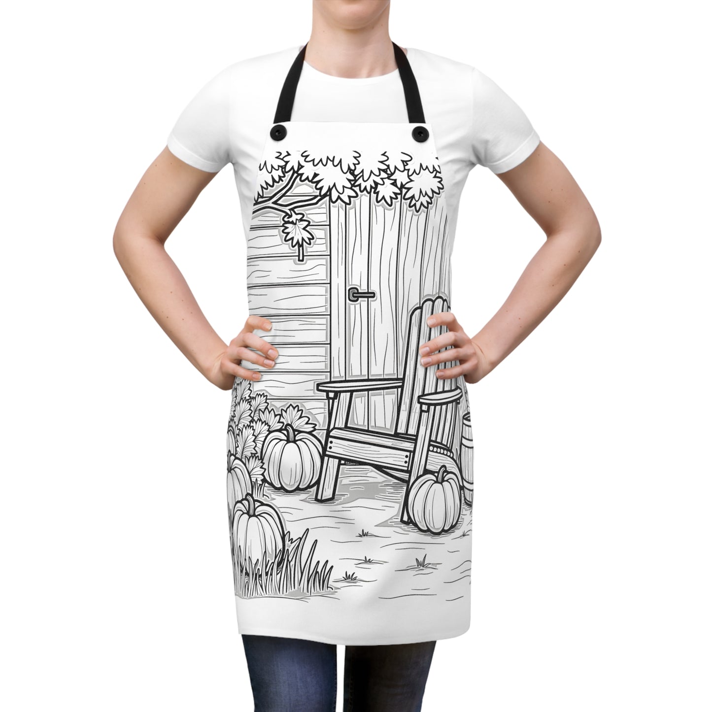 Apron Coloring Kit with 10 Fabric Markers - Pumpkin Patch