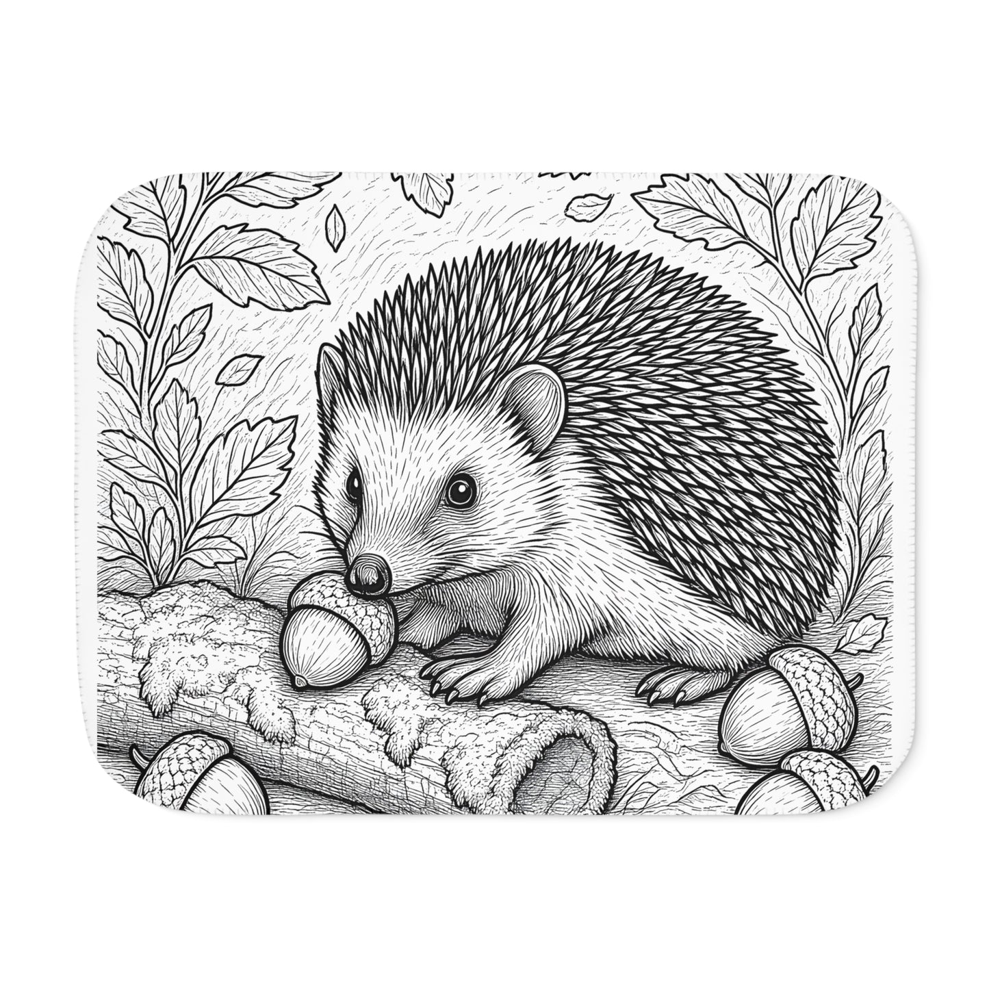 Blanket Coloring Kit with 10 Fabric Markers - Hedgehog