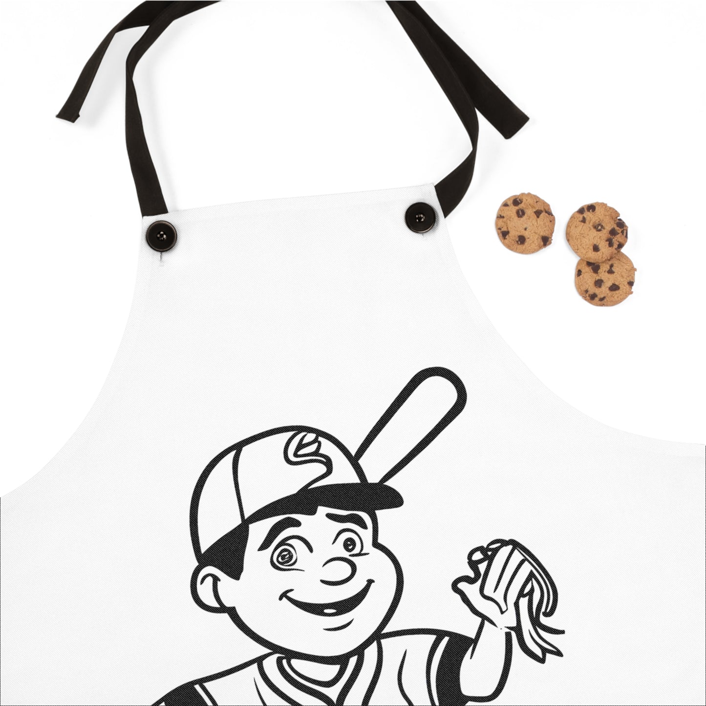 Apron Coloring Kit with 10 Fabric Markers - Baseball