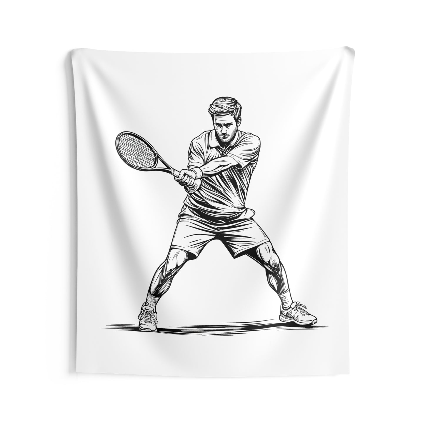 Indoor Wall Tapestries Coloring Kit with 10 Fabric Markers - Tennis