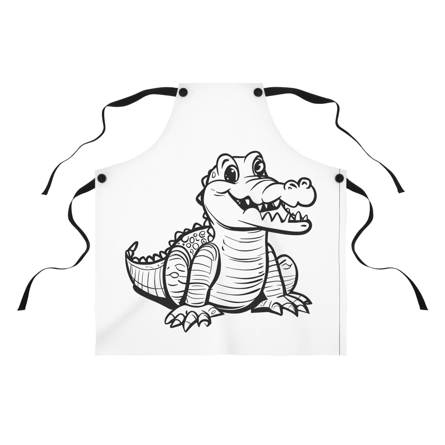 Apron Coloring Kit with 10 Fabric Markers - Crocodile